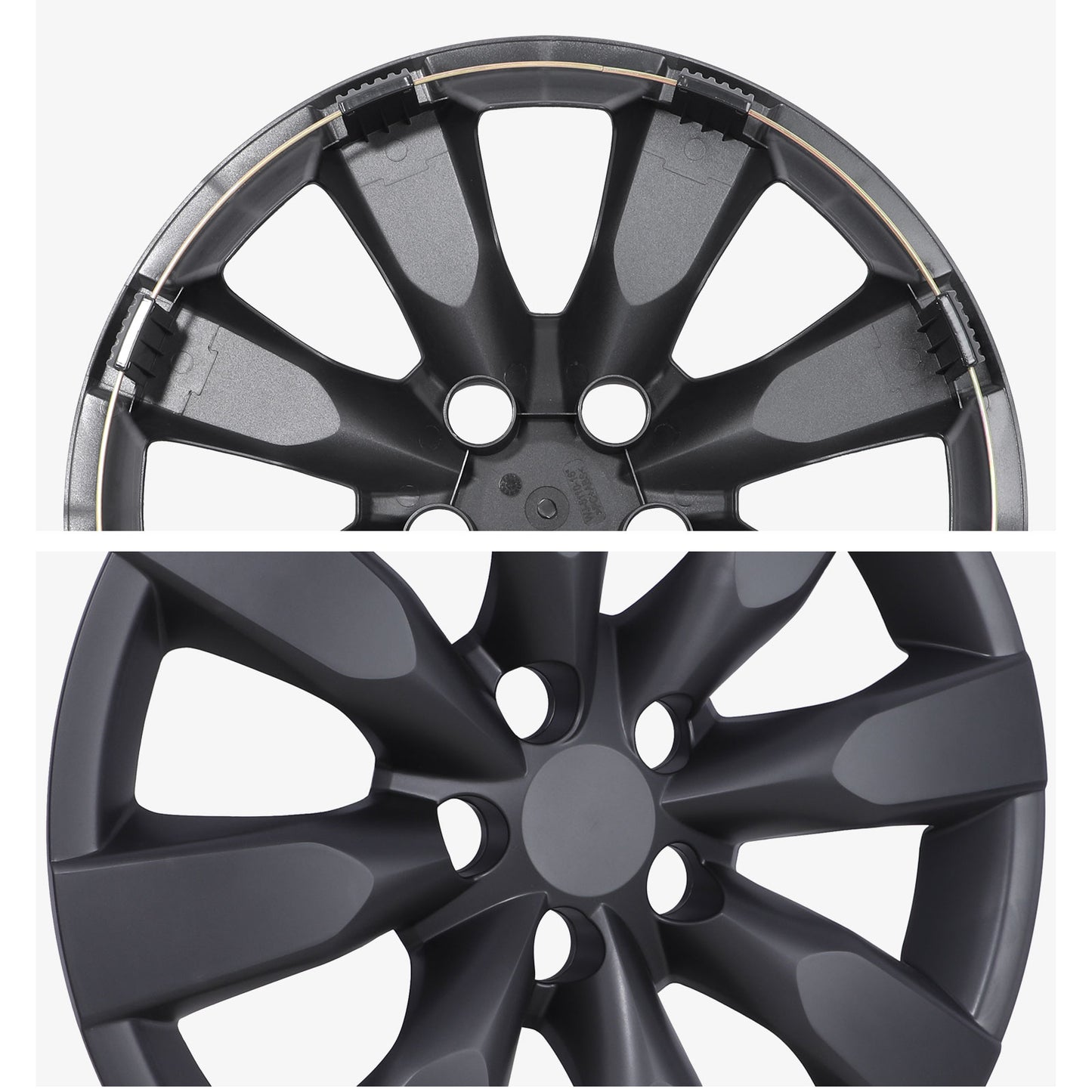 16 Inch Wheel Hubcaps for 2009-2019 TOYOTA Corolla and 2009-2014 TOYOTA Matrix  - Matte Black