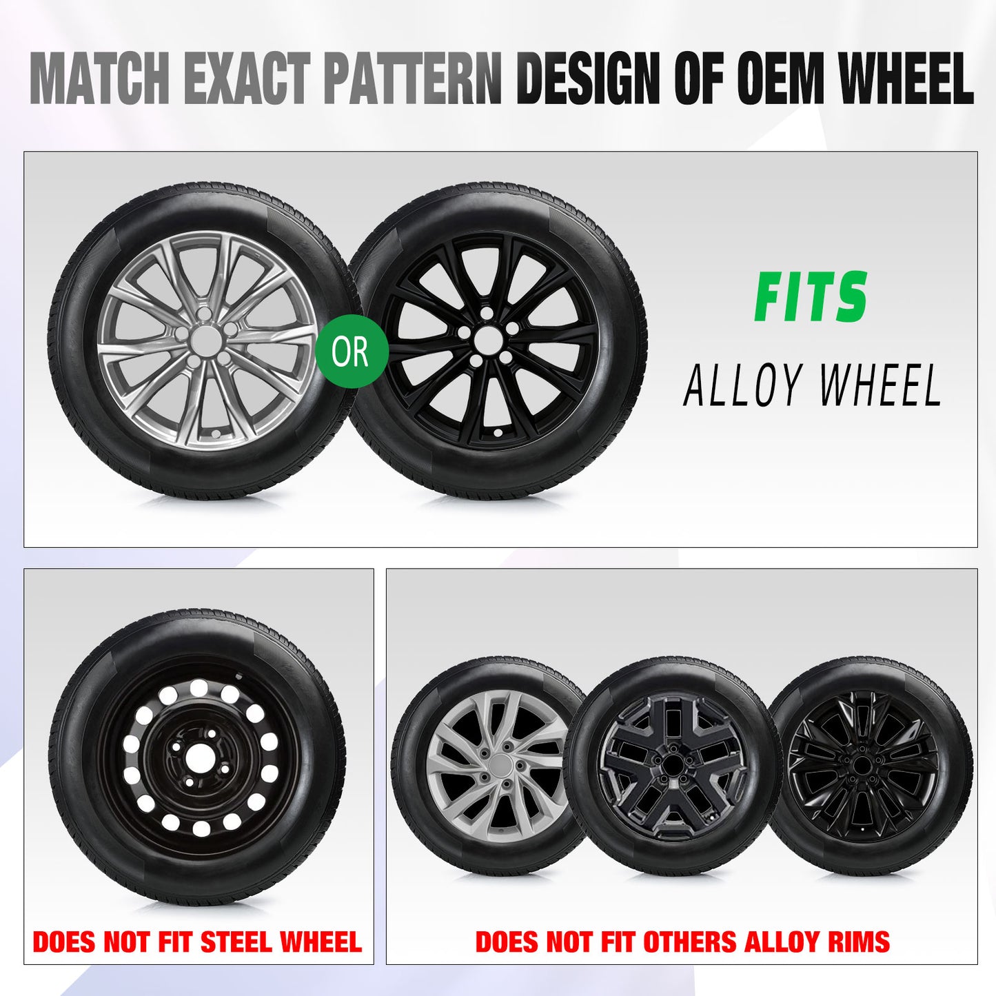 18 Inch Wheel Inserts for 2023-2025 Honda CR-V EX / EX-L - Black Lacquer (S2 Style)