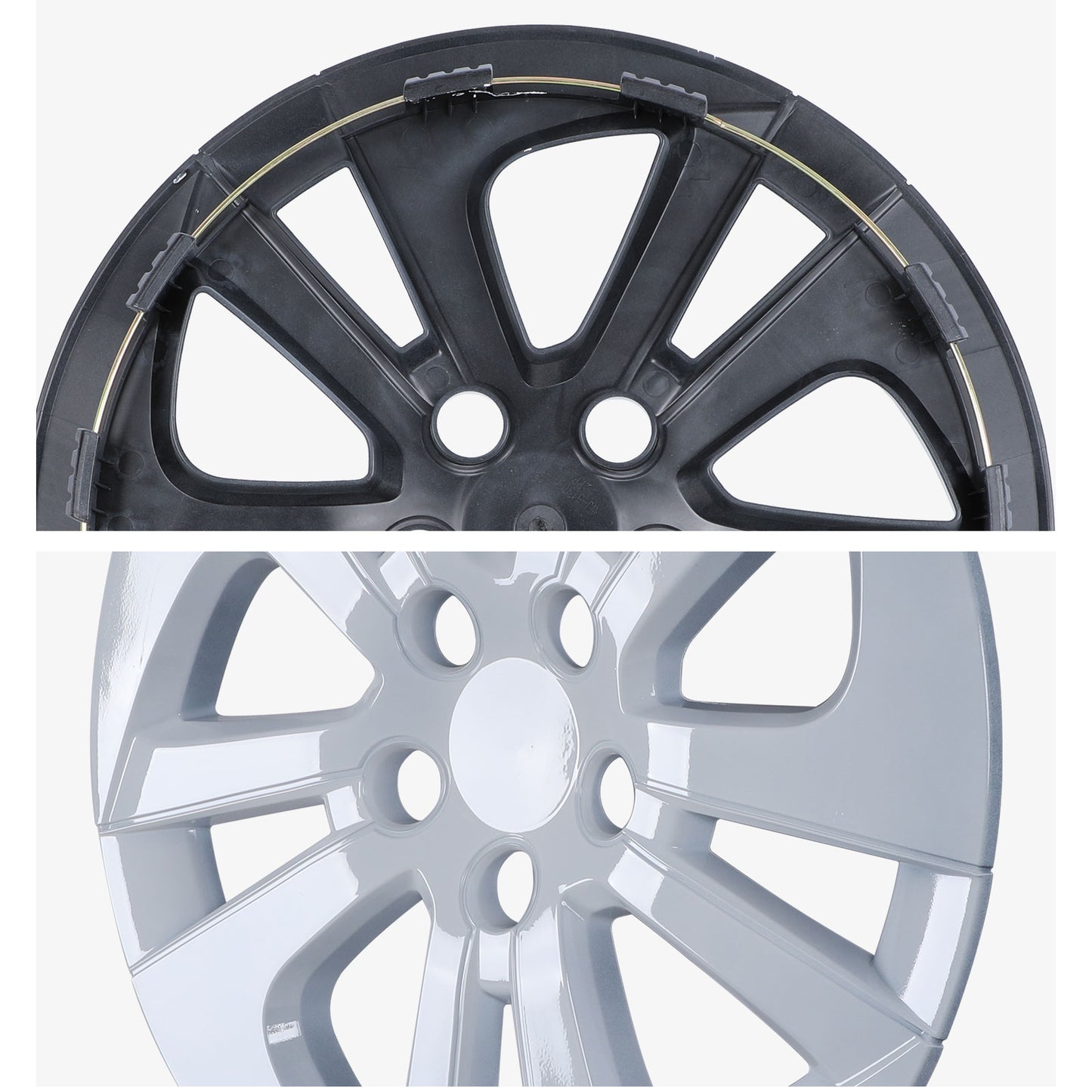 15 Inch Wheel Hubcaps for 2016-2022 TOYOTA Prius/ 2020-2024 TOYOTA Corolla - White Lacquer