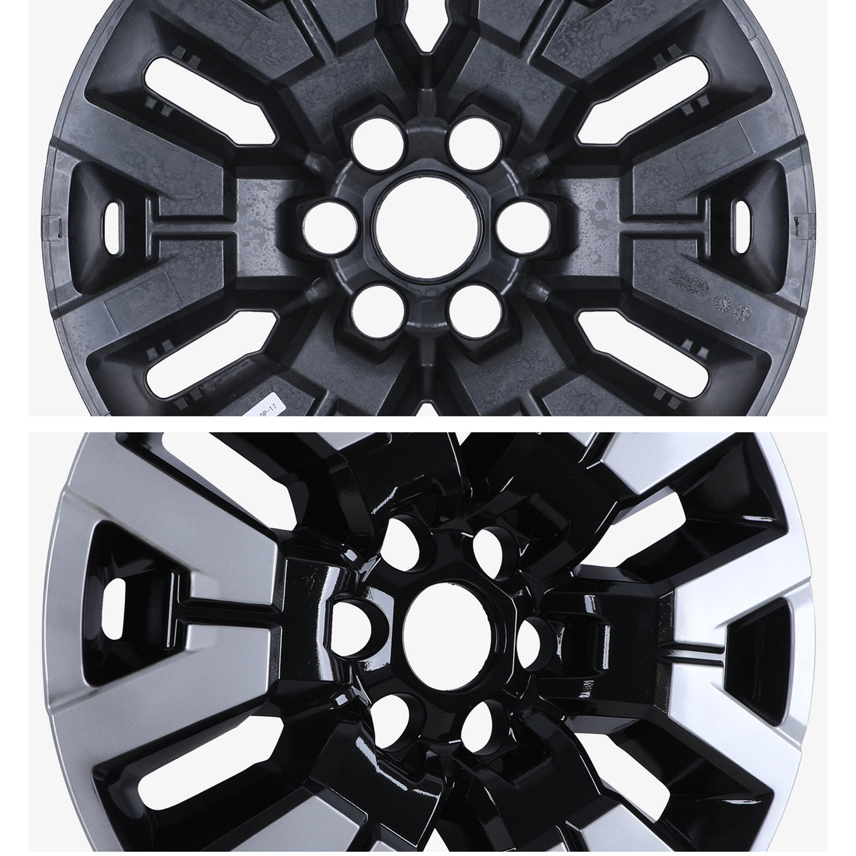 17 Inch Wheel Skins for 2022-2025 NISSAN FRONTIER SV，SL，SL model - Silver Lacquer&Black Lacquer
