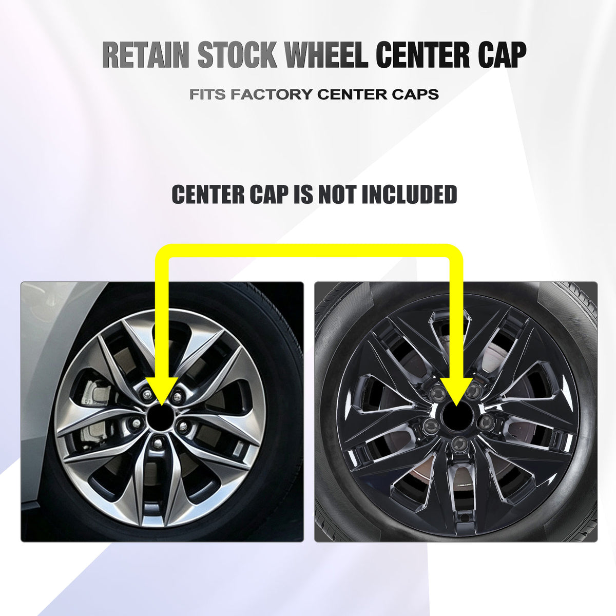 17 Inch Wheel Skins for 2021-2025 TOYOTA SIENNA - Black Lacquer