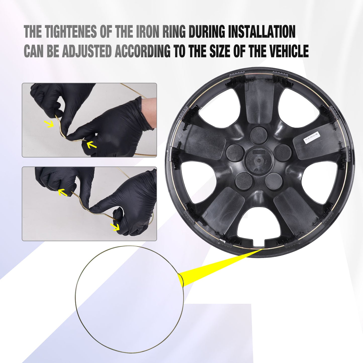 16 Inch Wheel Hubcaps for 2008-2015 Nissan Rogue w/decorative screws - Lacquer