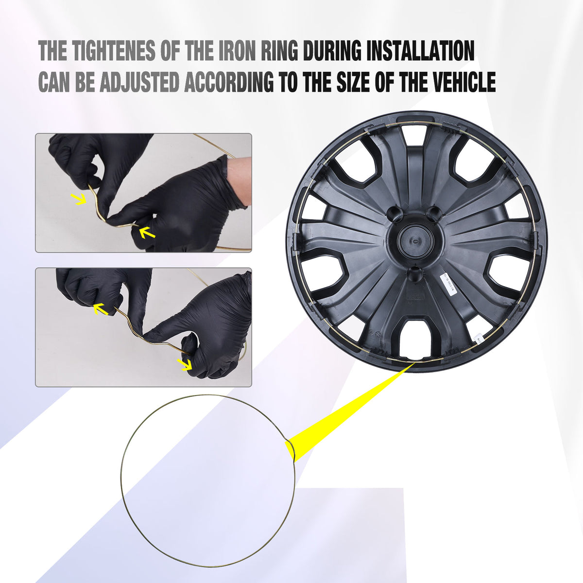 16 Inch Wheel Skins for 2014-2023 Ford Transit Connect - Black