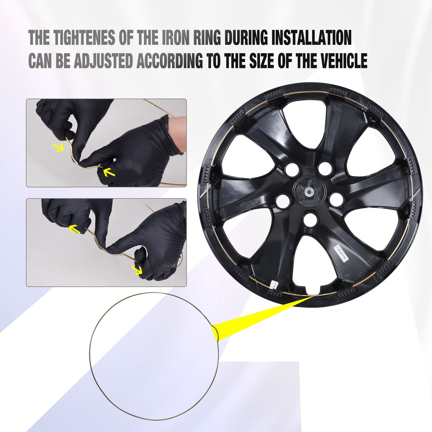 17 Inch Wheel Hubcaps for 2019-2025 Toyota RAV4 - Matte Black