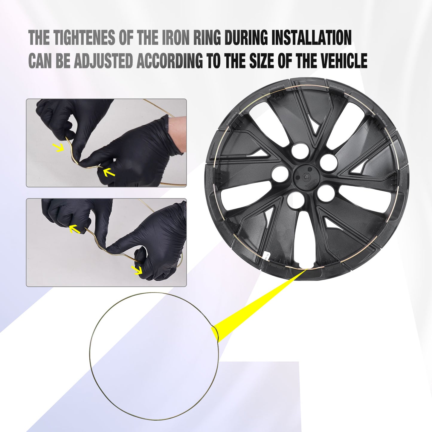 16 Inch Wheel Hubcaps for 2019-2025 Nissan Altima - Black Lacquer & Blue Lacquer