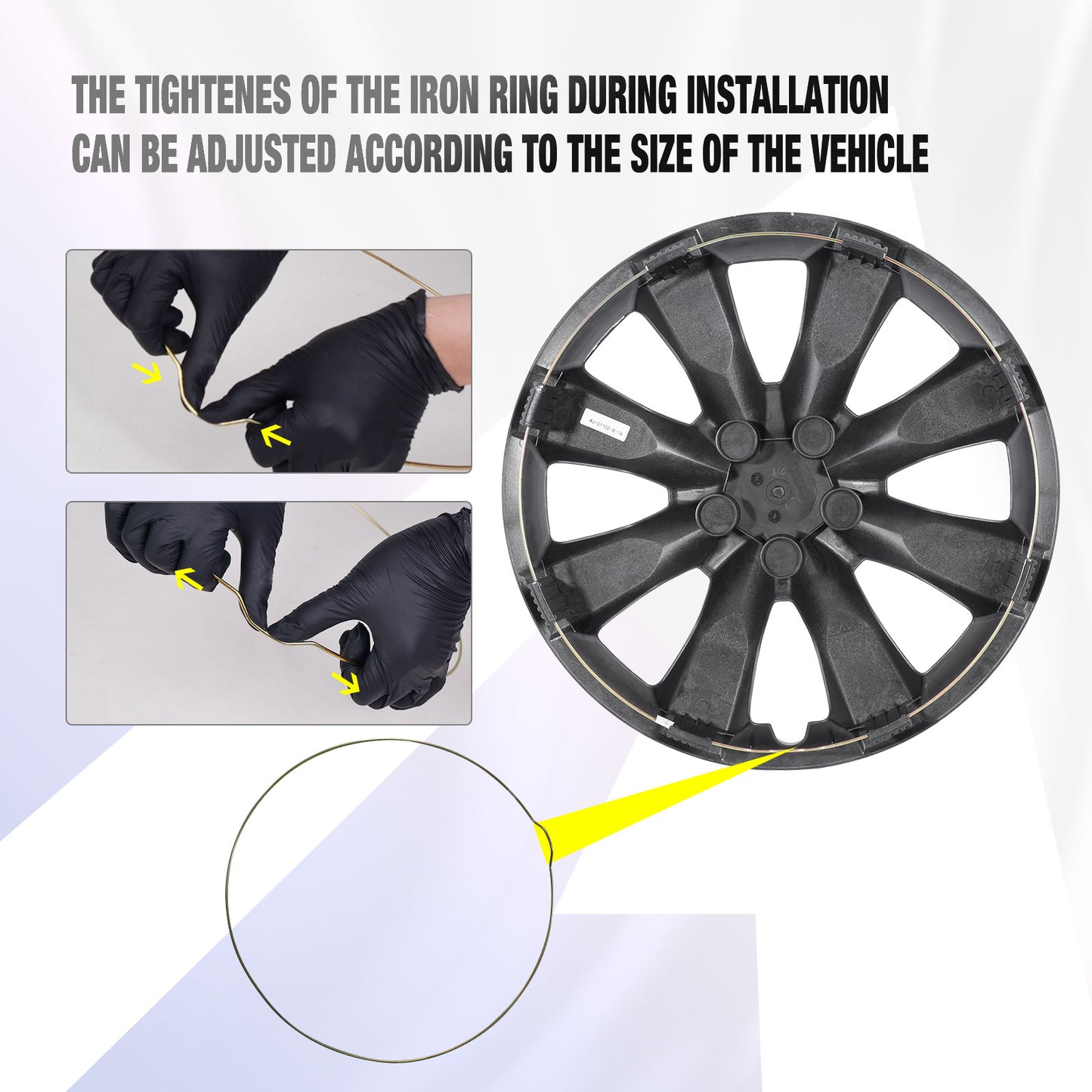 16 Inch Wheel Hubcaps for 2009-2019 TOYOTA Corolla and 2009-2014 TOYOTA Matrix w/decorative screws - Lacquer