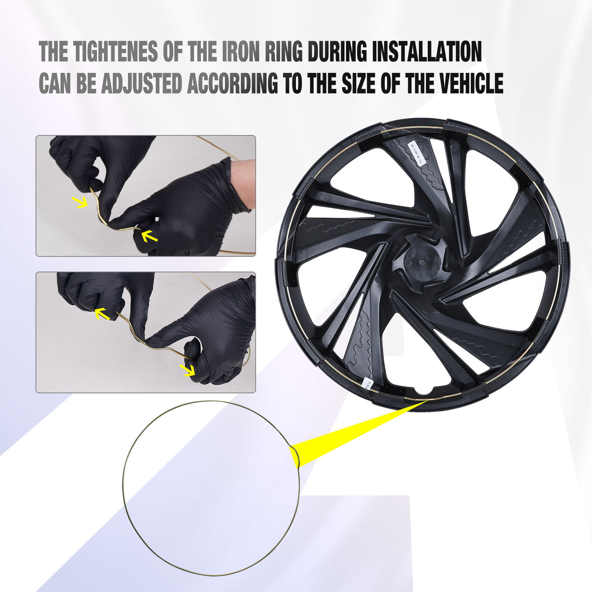 16 Inch Wheel Skins for 2017-2023 SUBARU IMPREZA SEDAN/WAGON - Black Lacquer