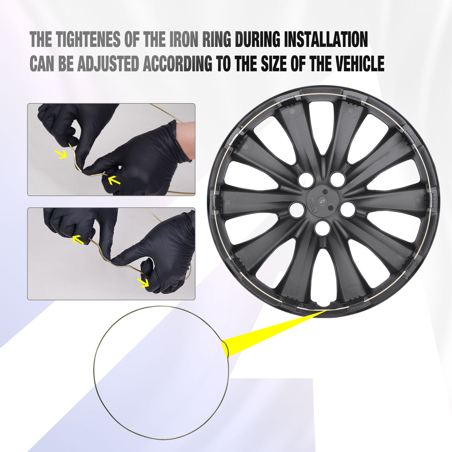 16 Inch Wheel Hubcaps for 2009-2026 TOYOTA Corolla and 2009-2014 TOYOTA Matrix - Matte Black