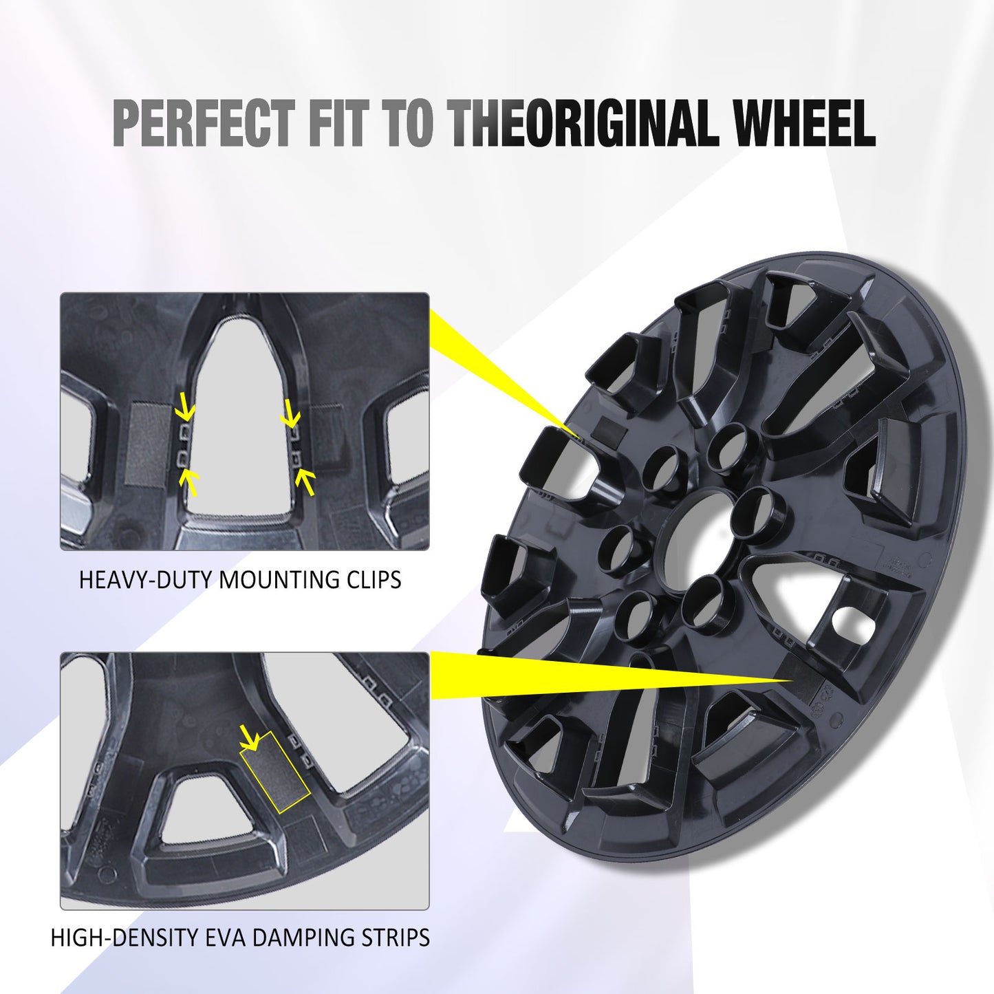 17 Inch Wheel Skins for 2024-2026 Toyota Tacoma - Matte Black