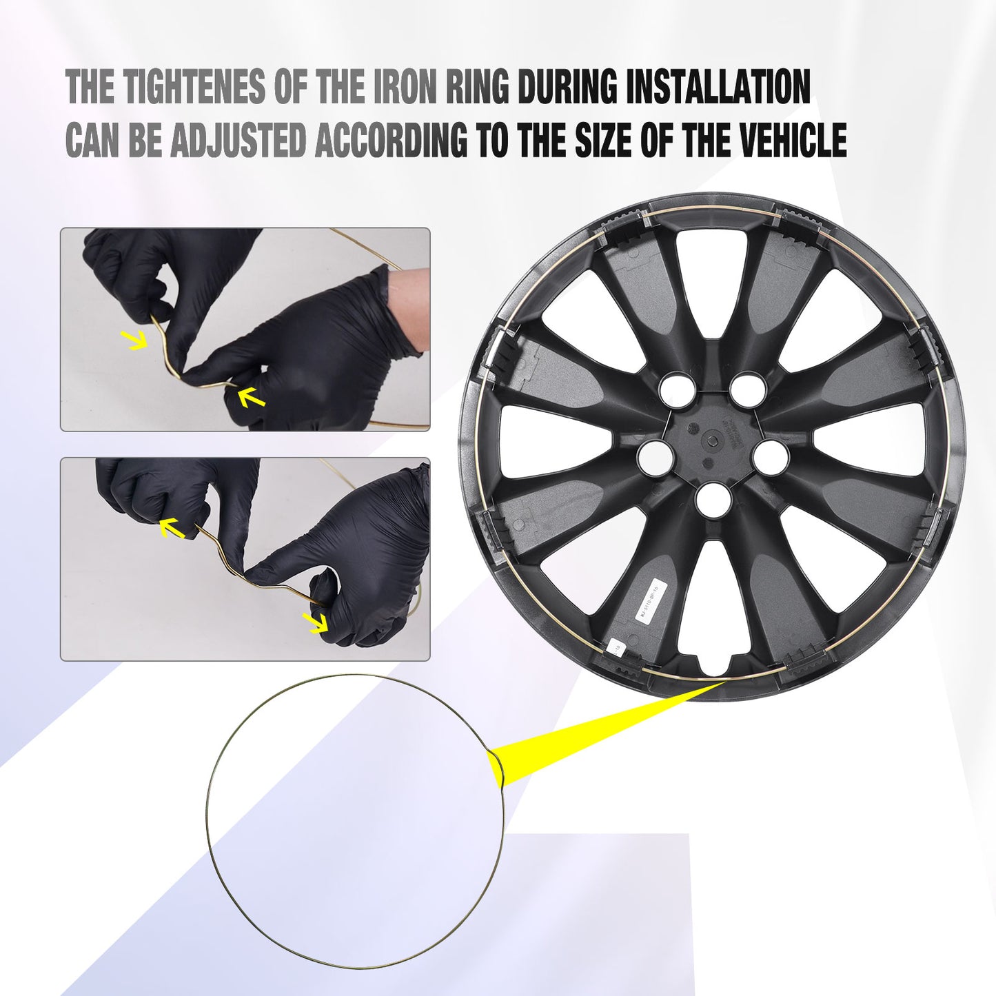16 Inch Wheel Hubcaps for 2009-2019 TOYOTA Corolla and 2009-2014 TOYOTA Matrix  - Matte Black