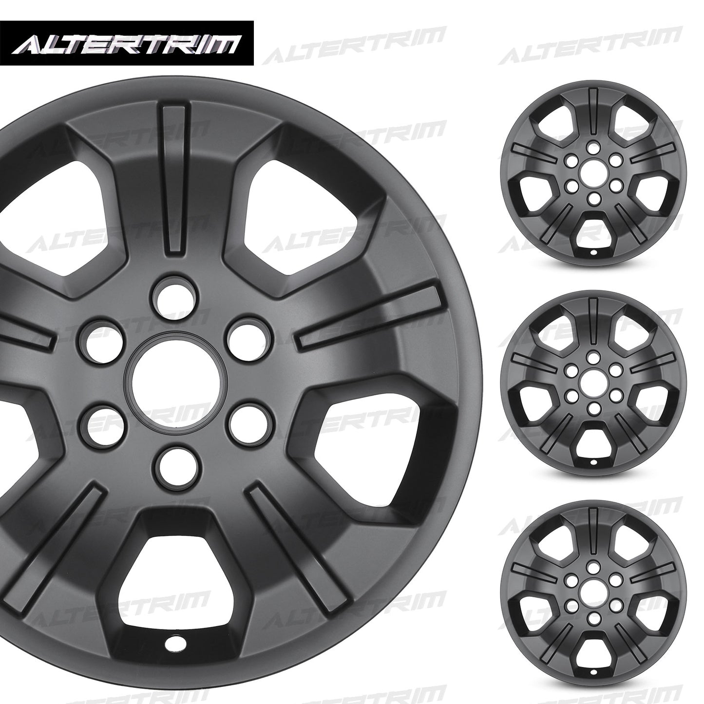 18 Inch Wheel Skins for 2014-2019 Chevy Silverado 1500 - Matte Black
