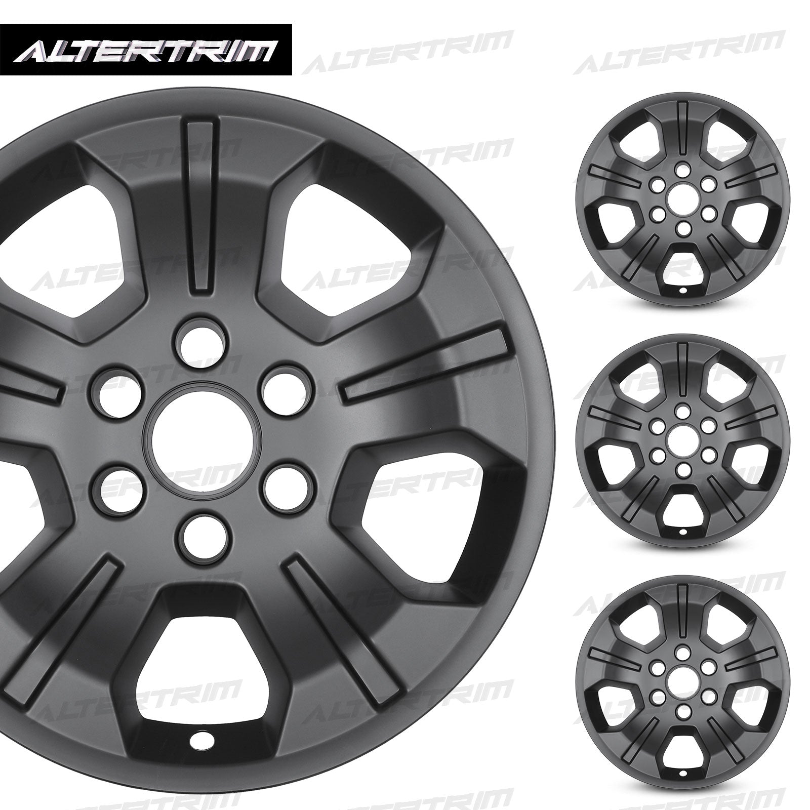 18 Inch Wheel Skins for 2014-2019 Chevy Silverado 1500 - Matte Black