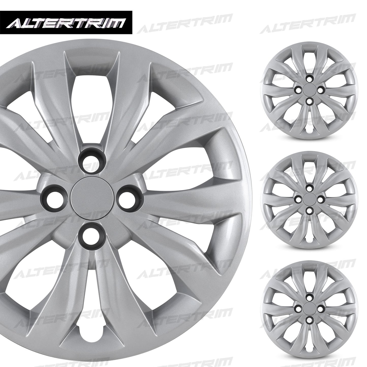 15 Inch Wheel Hubcaps for 2018-2022 Hyundai Accent/2018-2023 KIA Rio - Lacquer