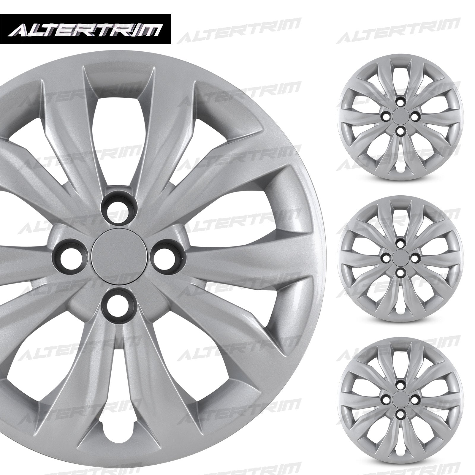 15 Inch Wheel Hubcaps for 2018-2022 Hyundai Accent/2018-2023 KIA Rio - Lacquer
