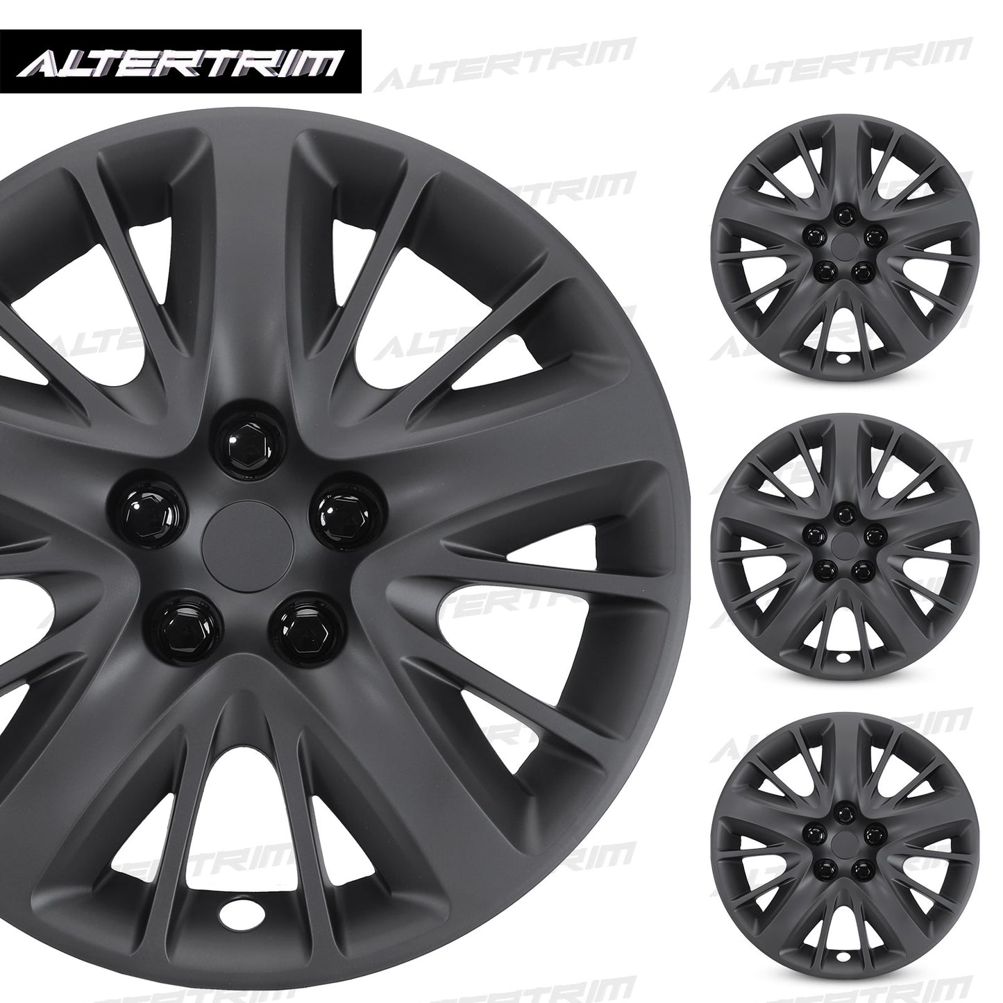 18 Inch Wheel Hubcaps for 2014-2020 Chevy Impala - Matte Black