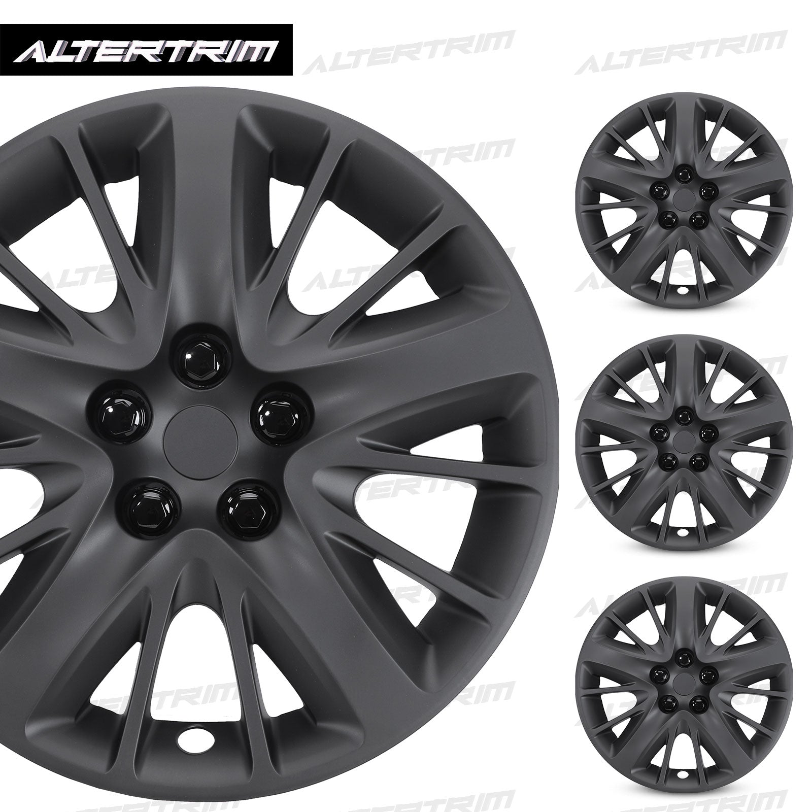 18 Inch Wheel Hubcaps for 2014-2020 Chevy Impala - Matte Black