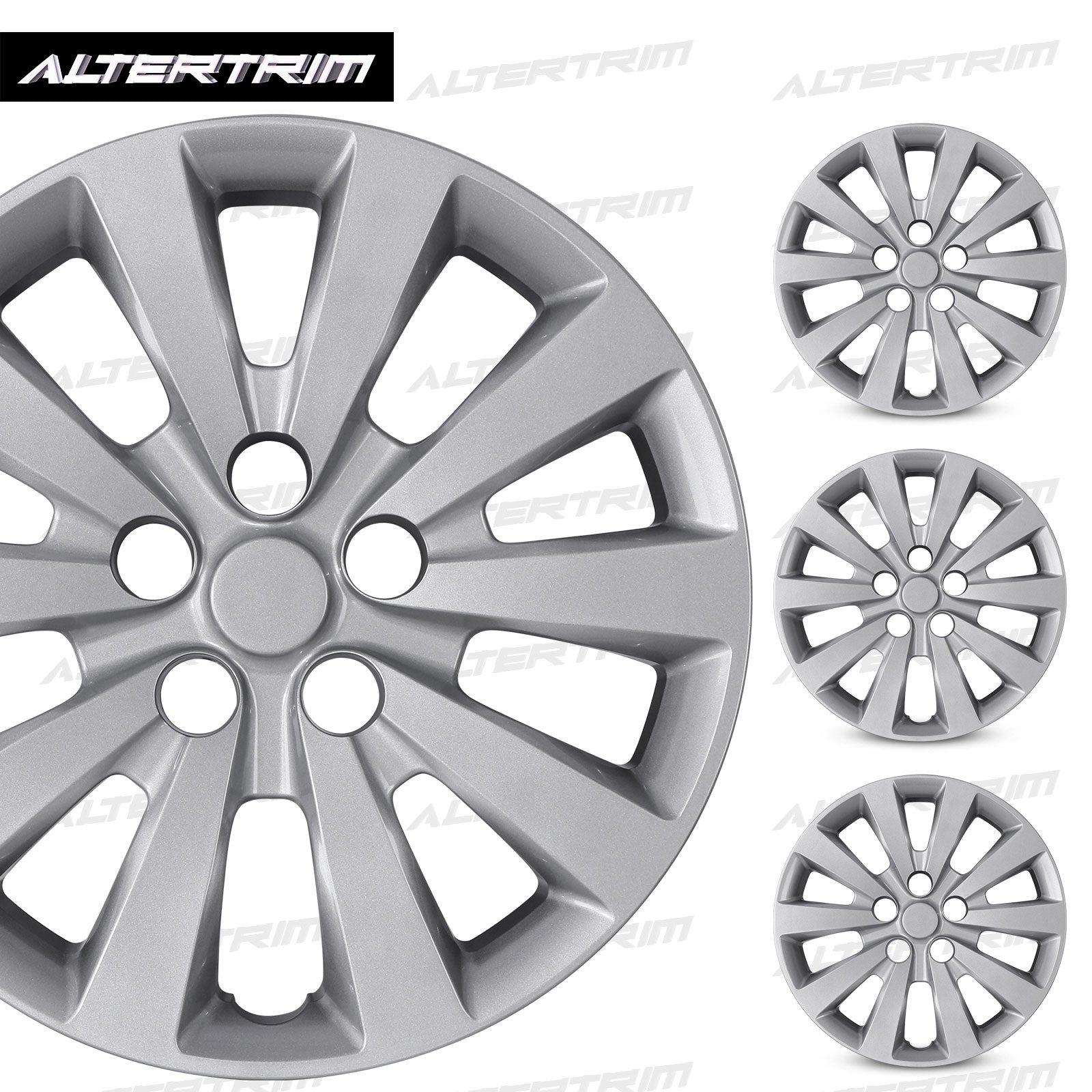 16 Inch Wheel Hubcaps for 2011-2017 Nissan Leaf/ 2013-2019 Nissan Sentra - Lacquer