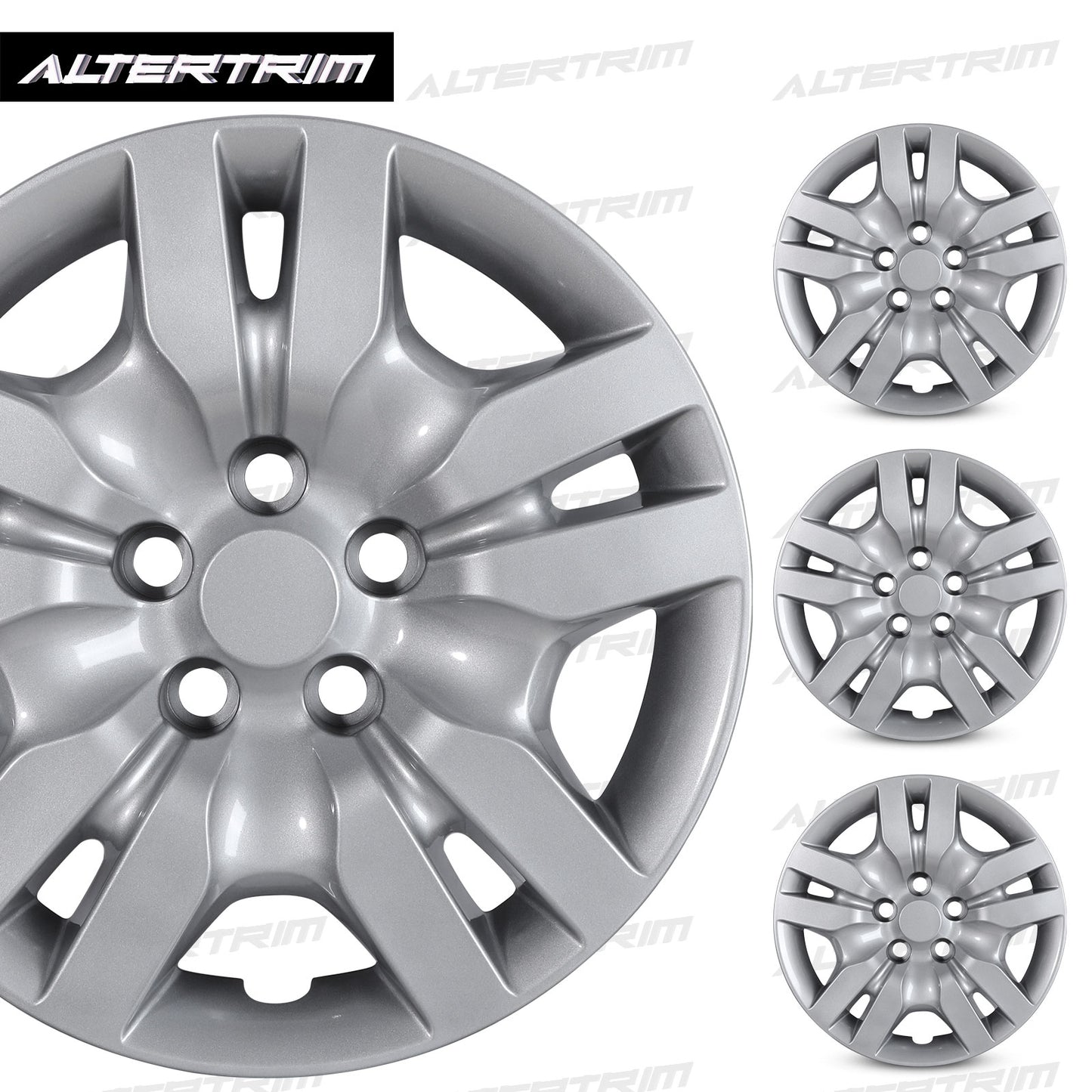16 Inch Wheel Hubcaps for 2007-2012 Nissan Altima Sedan/2008-2009 Nissan Altima Coupe - Lacquer