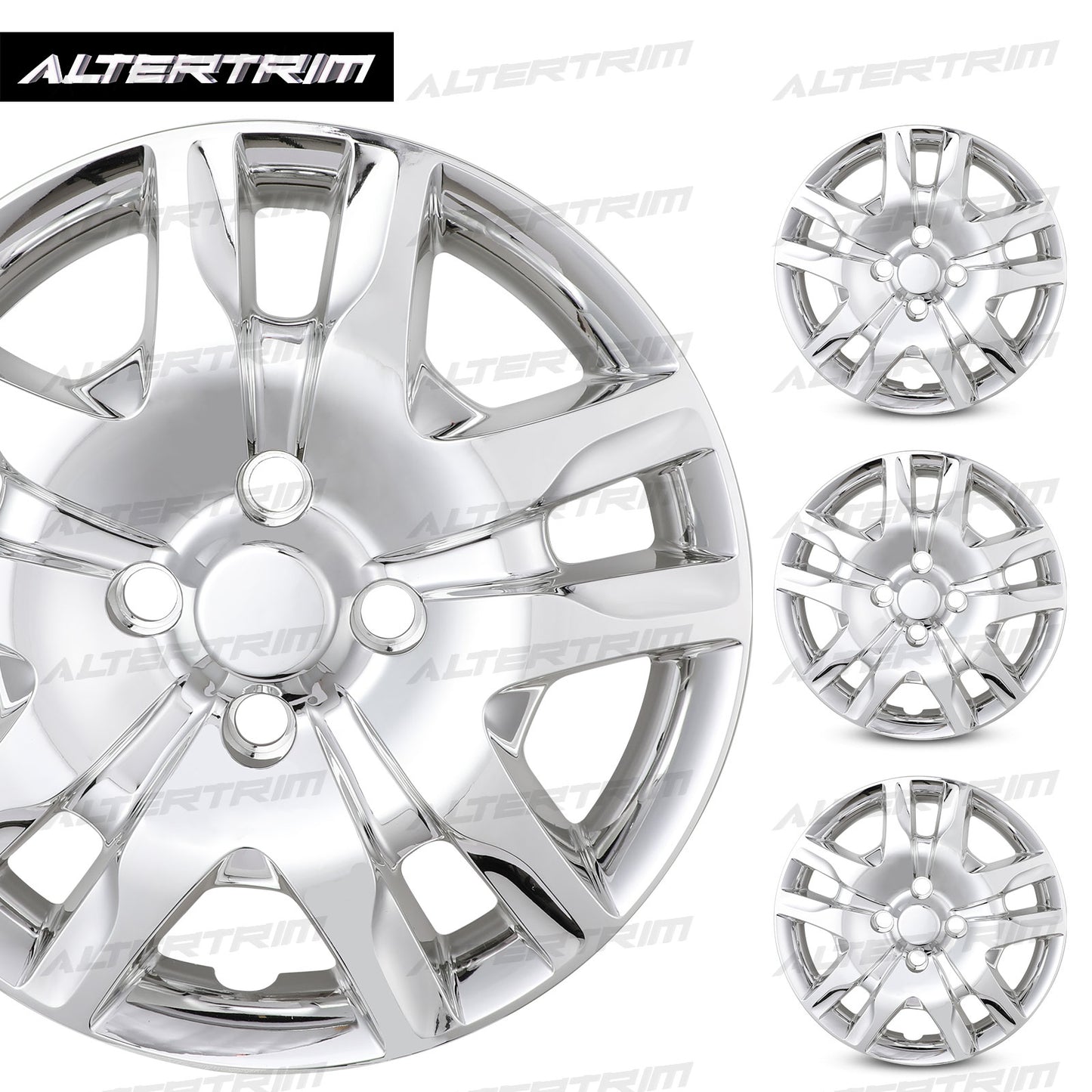16 Inch Wheel Hubcaps for 2007-2012 Nissan Sentra - Chrome