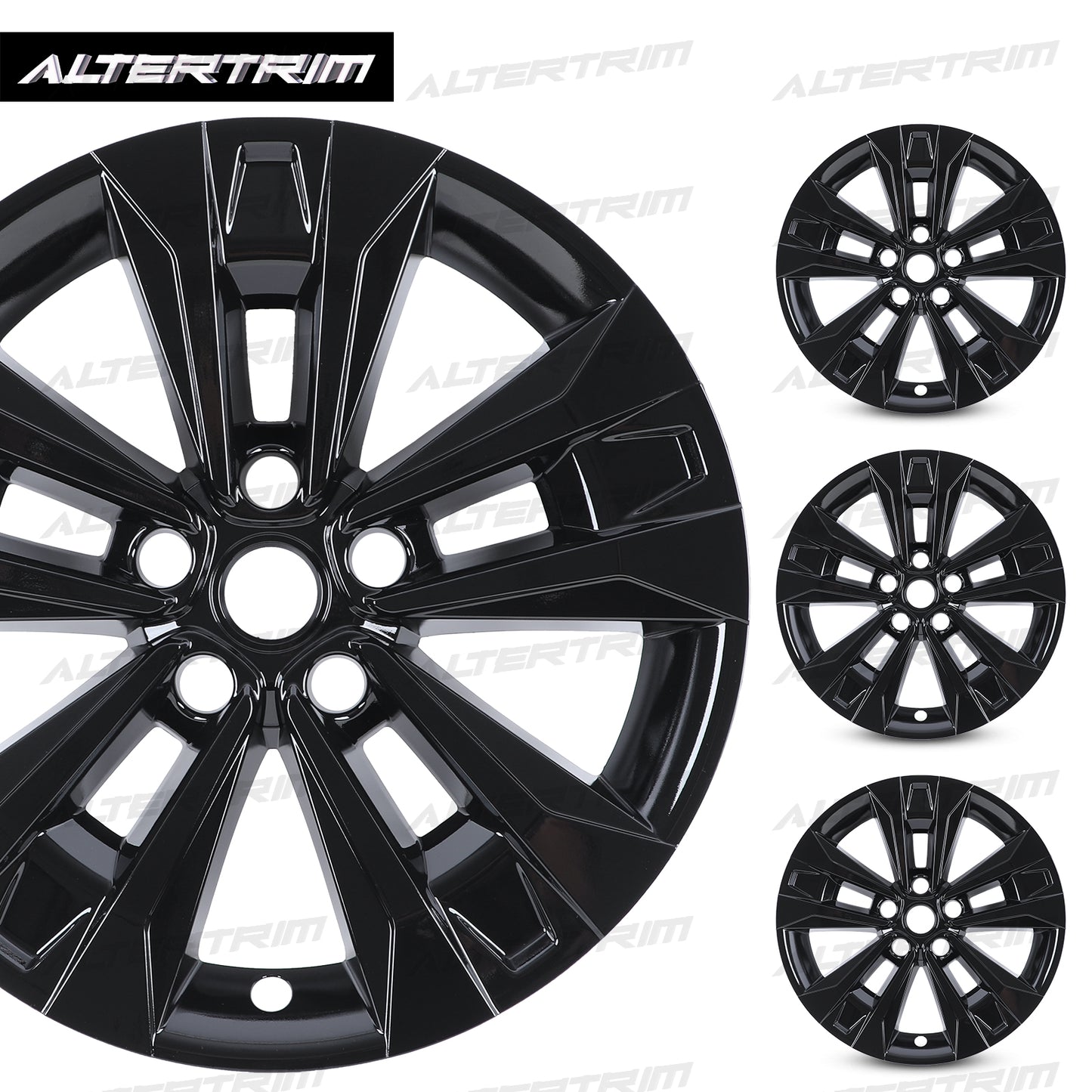 17 Inch Wheel Skins for 2025-2026 Chevrolet Equinox LT - Black Lacquer