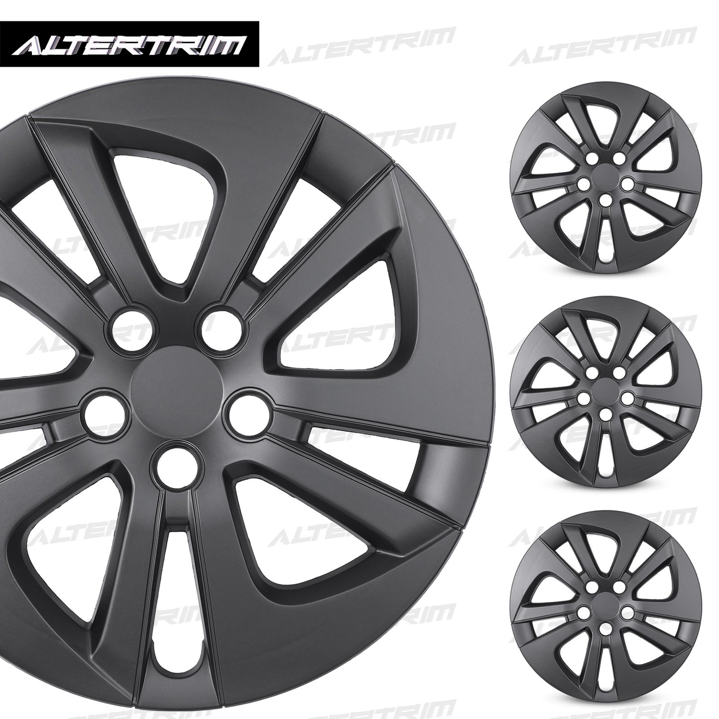 15 Inch Wheel Hubcaps for 2016-2022 TOYOTA Prius/ 2020-2024 TOYOTA Corolla - Matte Black