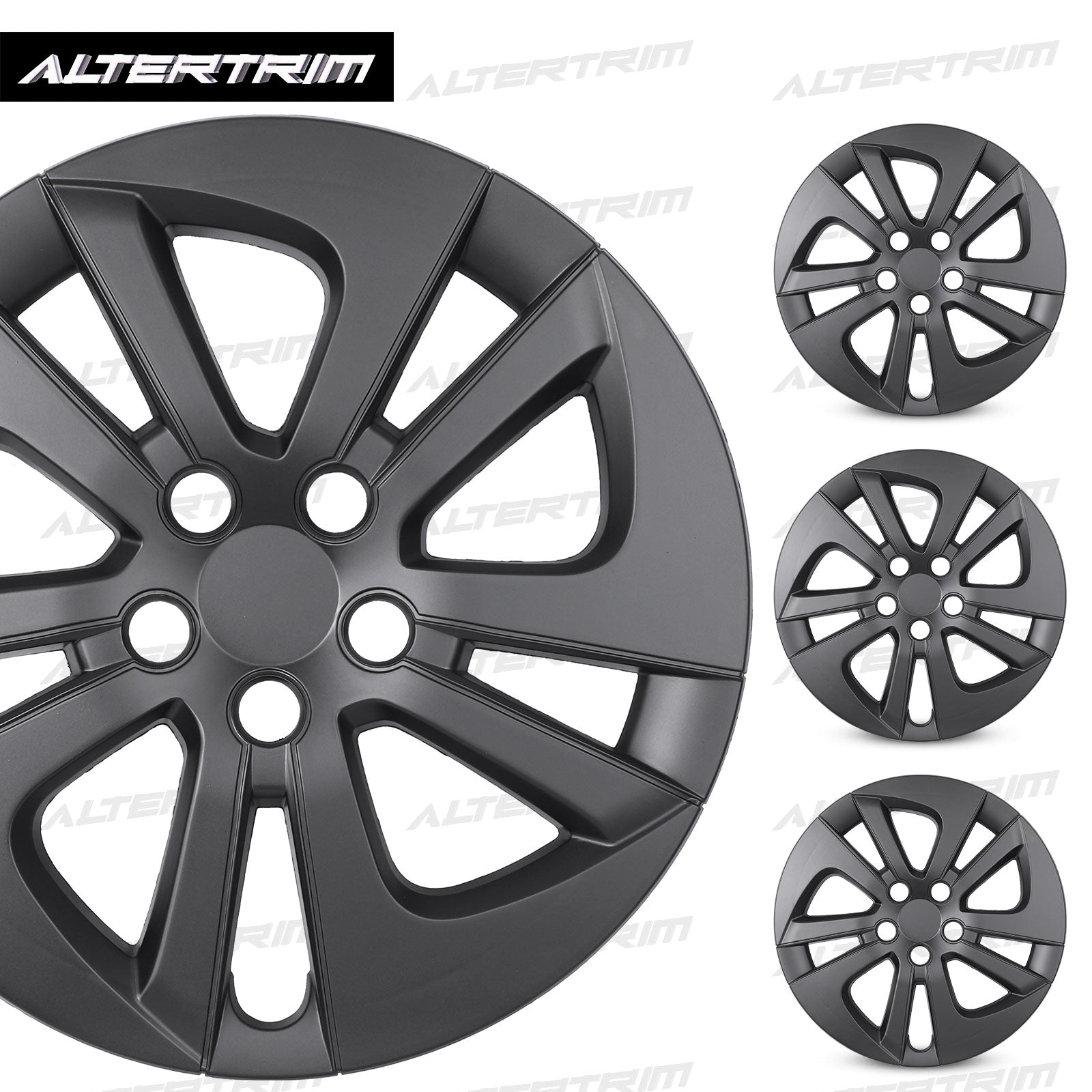 15 Inch Wheel Hubcaps for 2016-2022 TOYOTA Prius/ 2020-2024 TOYOTA Corolla - Matte Black