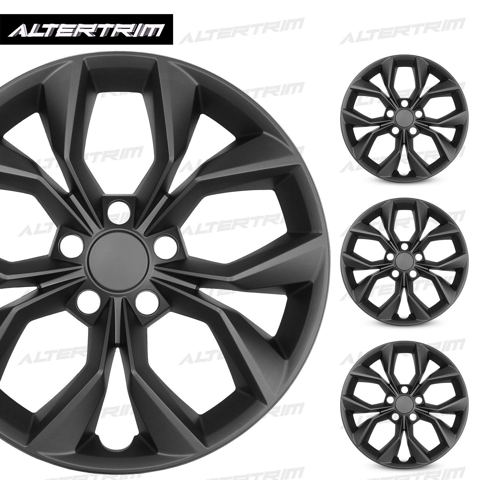 17 Inch Wheel Hubcaps for 2023-2026 Honda CR-V LX  - Matte Black