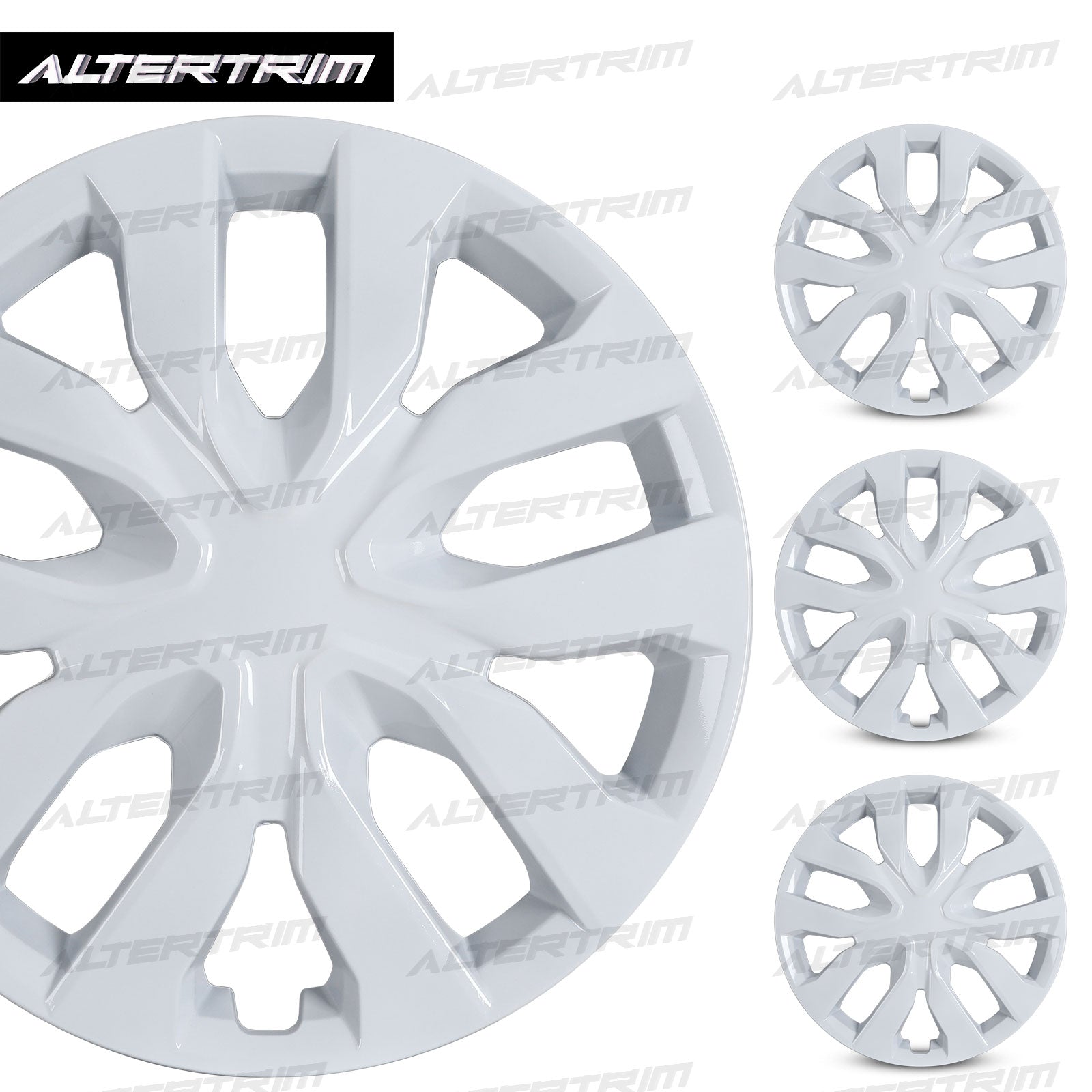 17 Inch Wheel Hubcaps for 2014-2020 Nissan Rogue - White Lacquer