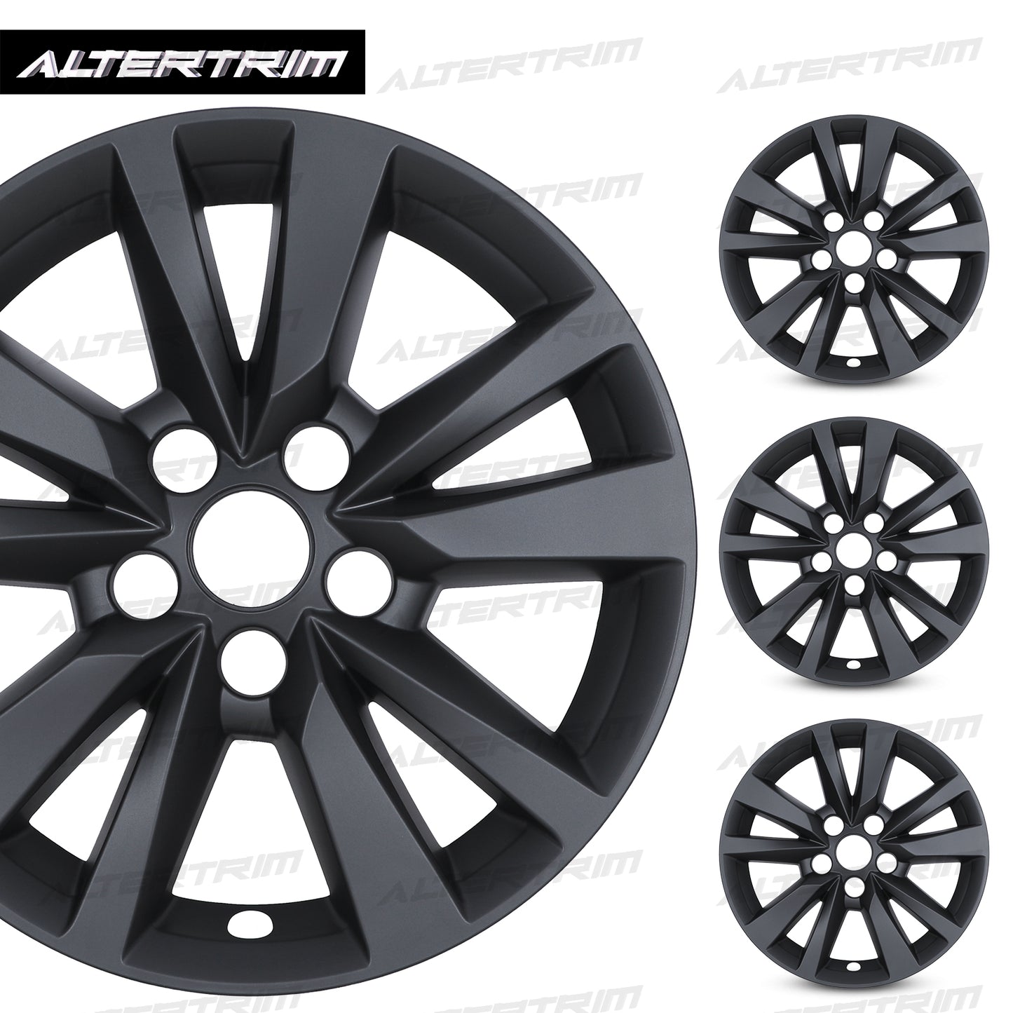 16 Inch Wheel Skins for 2025-2026 Toyota Camry Hybrid LE model - Matte Black