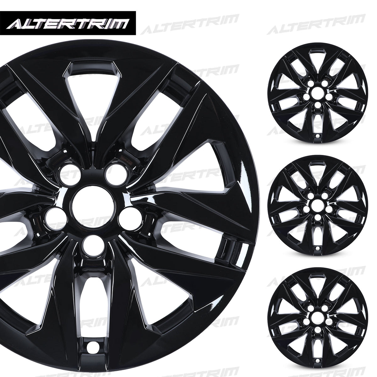 17 Inch Wheel Skins for 2021-2025 TOYOTA SIENNA - Black Lacquer