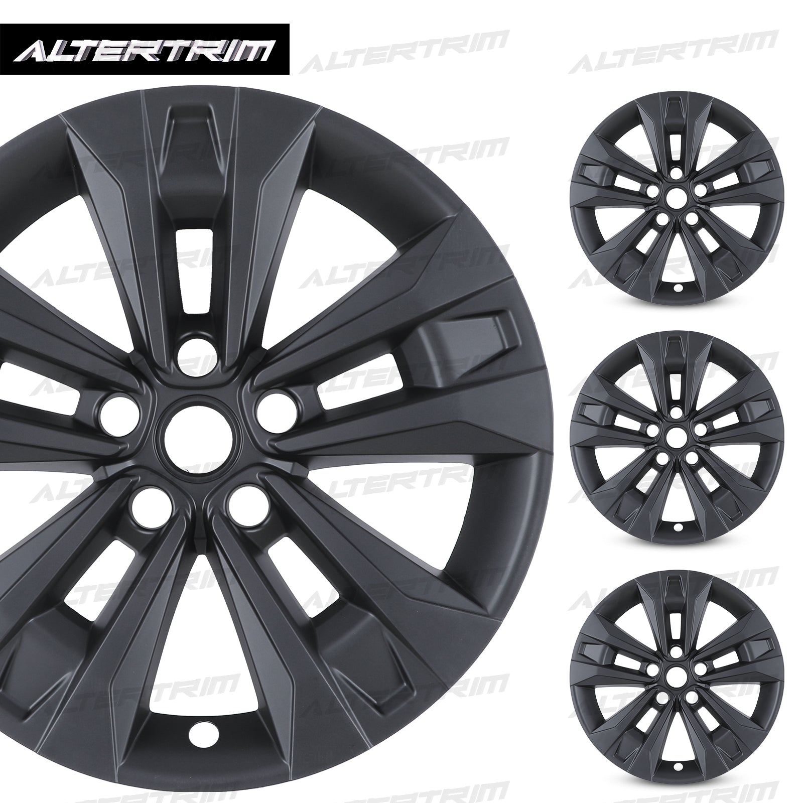 17 Inch Wheel Skins for 2025-2026 Chevrolet Equinox LT - Matte Black