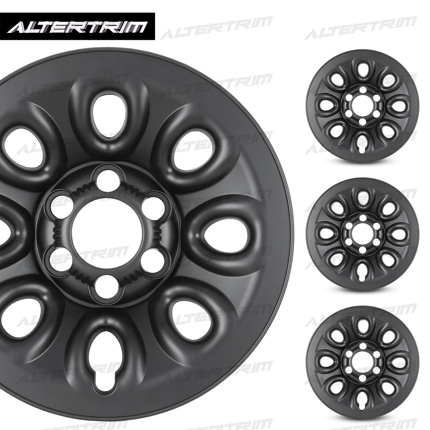 17 Inch Wheel Skins for 05-13 Chevy Silverado GMC Sierra 1500 - Matte Black