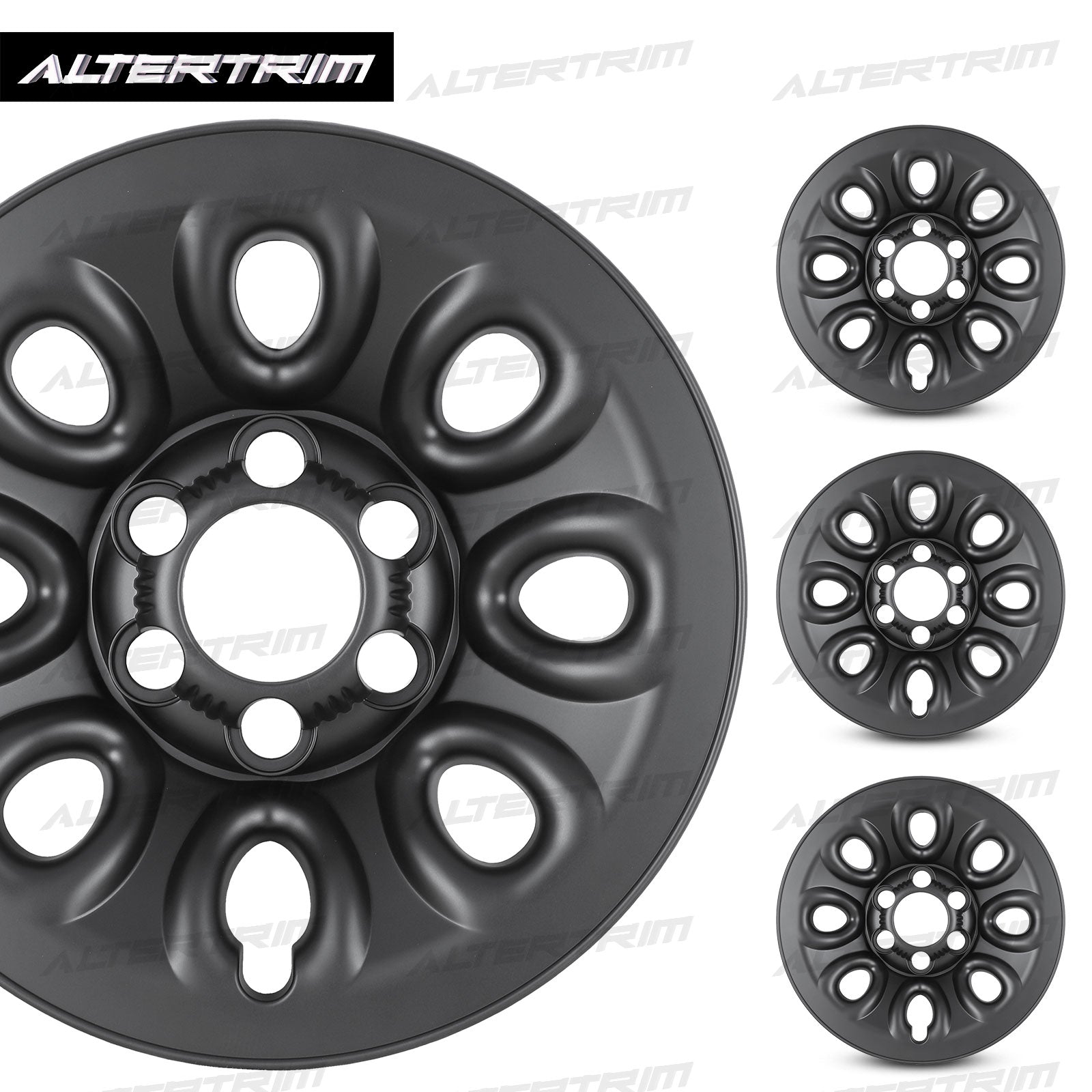 17 Inch Wheel Skins for 05-13 Chevy Silverado GMC Sierra 1500 - Matte Black
