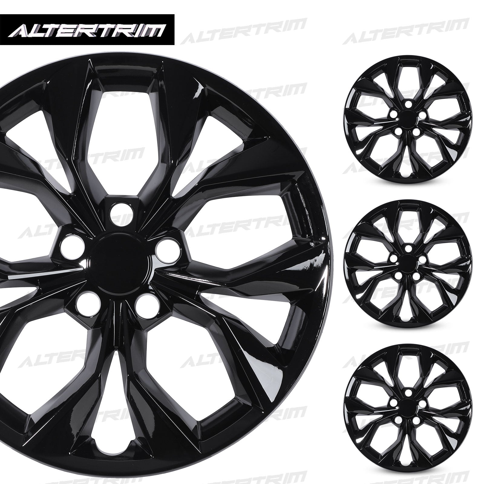 17 Inch Wheel Hubcaps for 2023-2026 Honda CR-V LX  - Black Lacquer