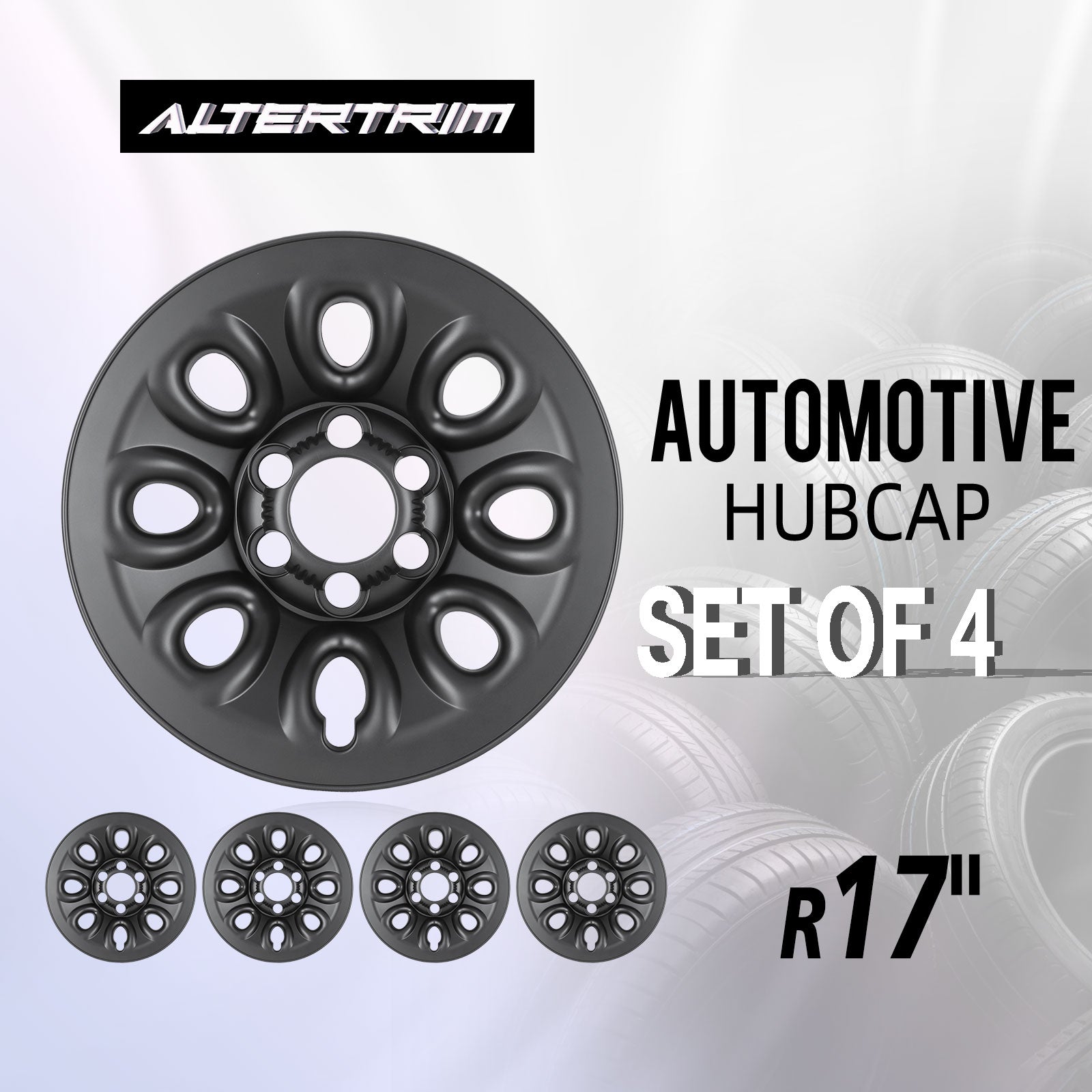 17 Inch Wheel Skins for 05-13 Chevy Silverado GMC Sierra 1500 - Matte Black
