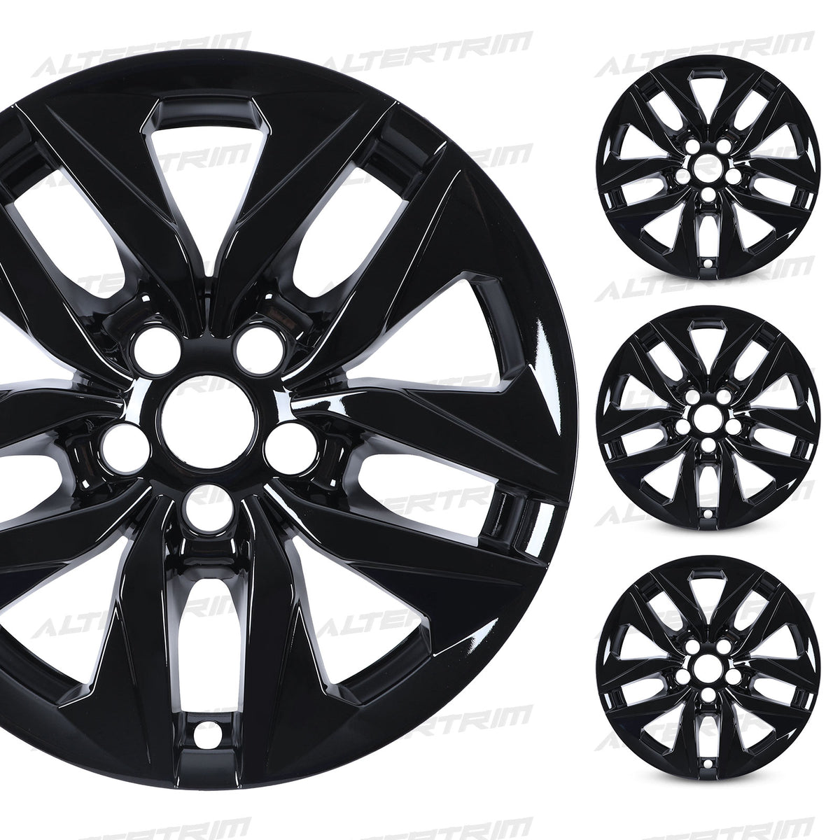 17 Inch Wheel Skins for 2021-2025 TOYOTA SIENNA - Black Lacquer