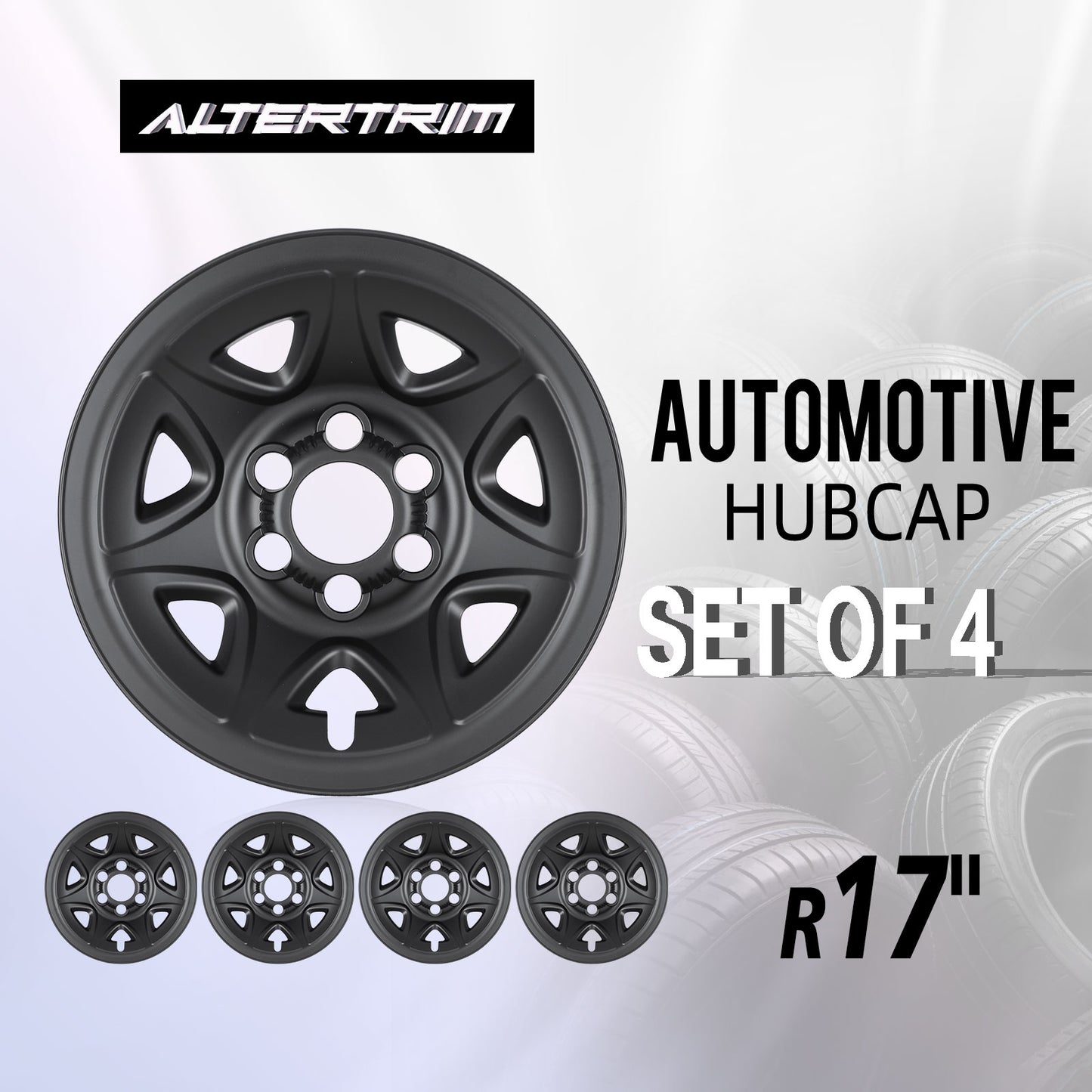17 Inch Wheel Skins for 14-19 Chevy Silverado GMC Sierra 1500 - Matte Black