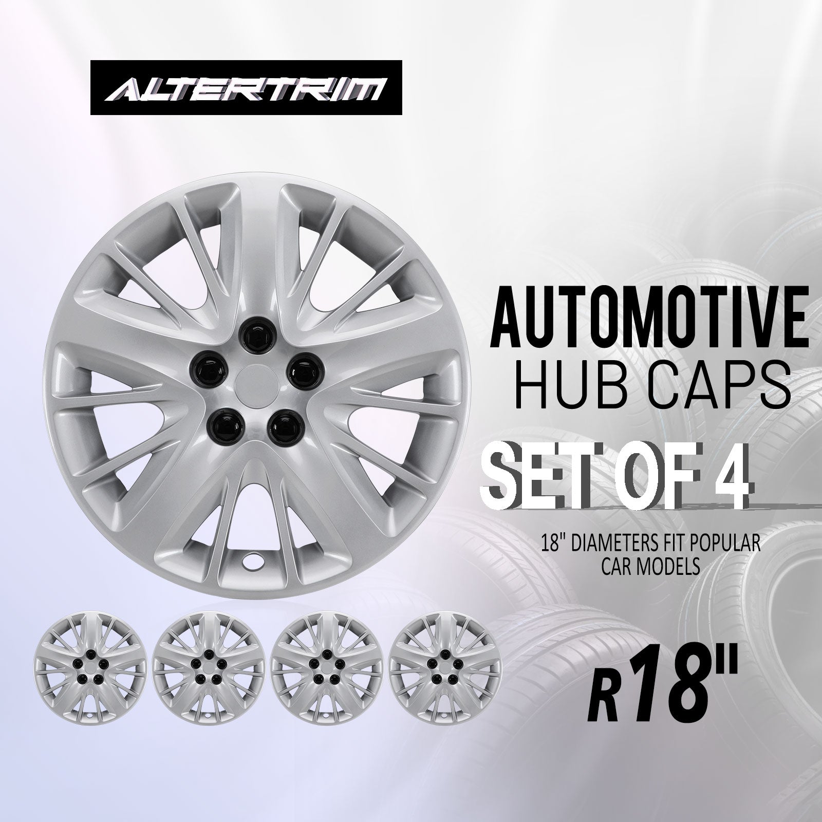 18 Inch Wheel Hubcaps for 2014-2020 Chevy Impala - Lacquer