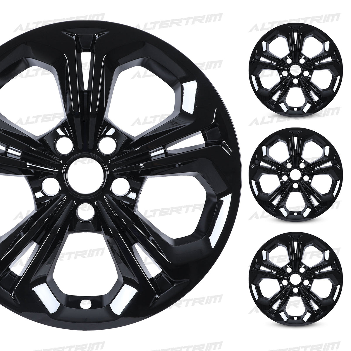 17 Inch Wheel Skins for 2023-2026 Honda Accord - Black Lacquer
