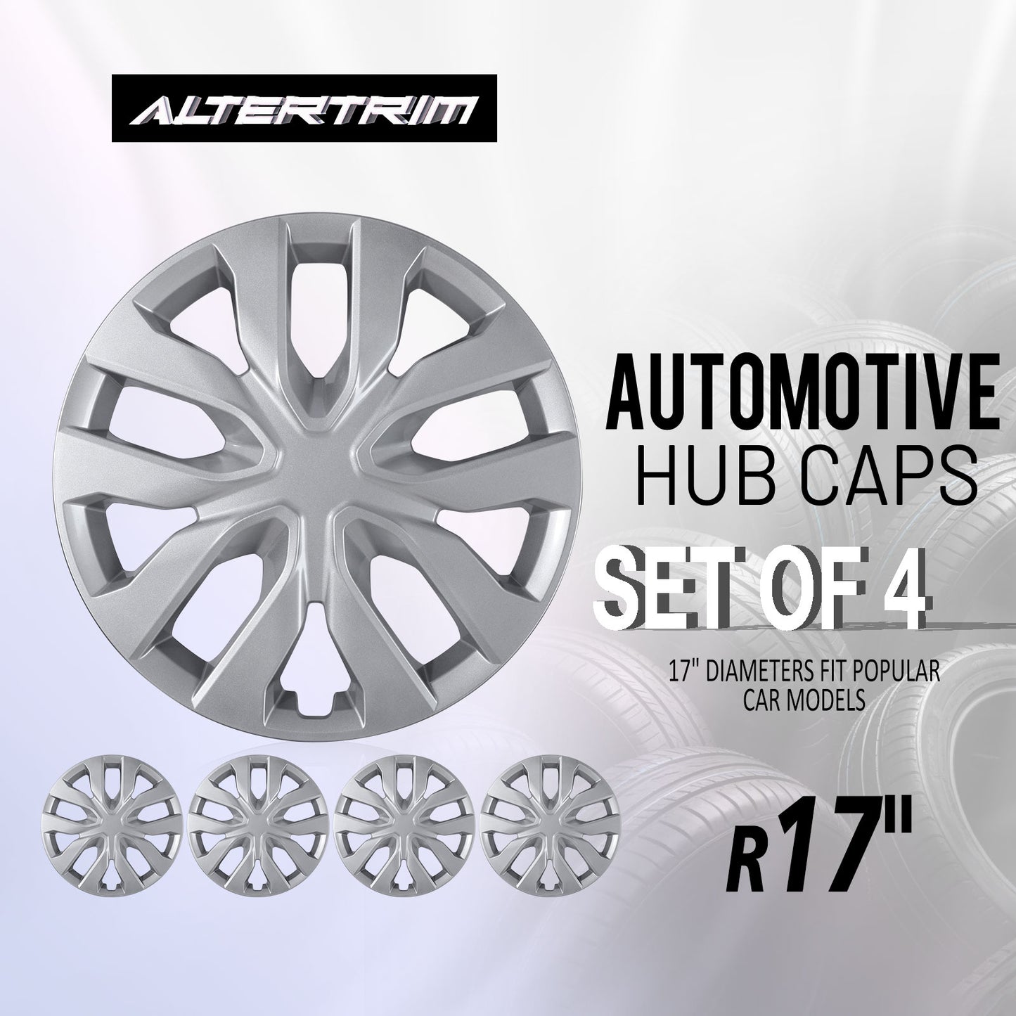 17 Inch Wheel Hubcaps for 2014-2020 Nissan Rogue - Lacquer