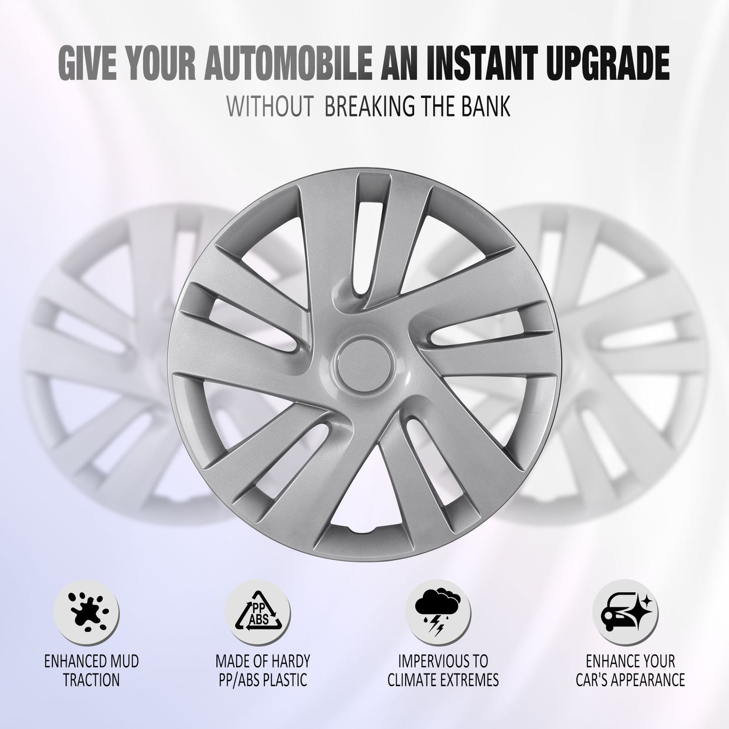 15 Inch Wheel Hubcaps for 2013-2021 Nissan NV200 - Lacquer