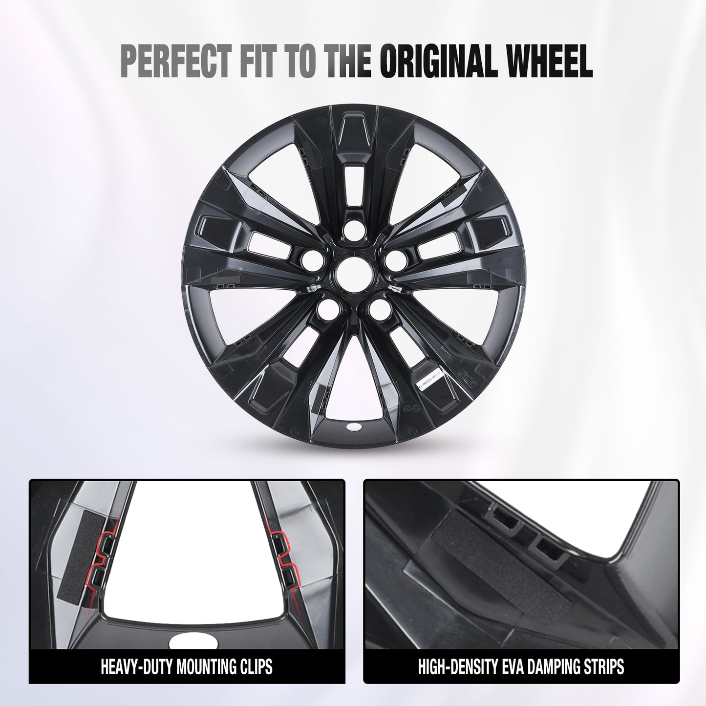 17 Inch Wheel Skins for 2025-2026 Chevrolet Equinox LT - Matte Black