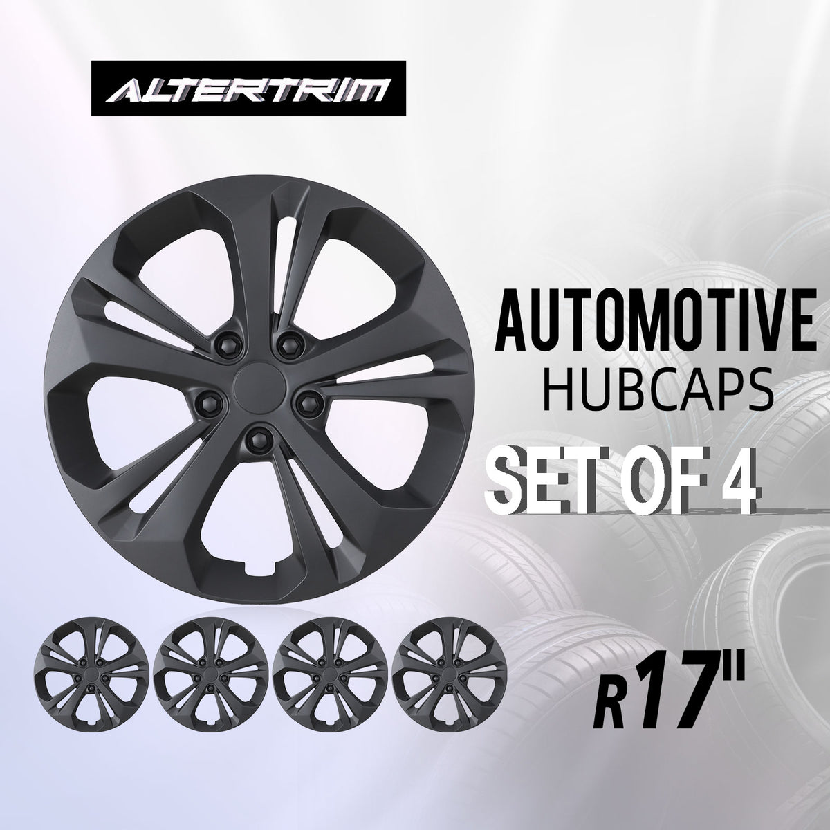 17 Inch Wheel Skins for 2024-2025 Chevy Trax - Matte Black