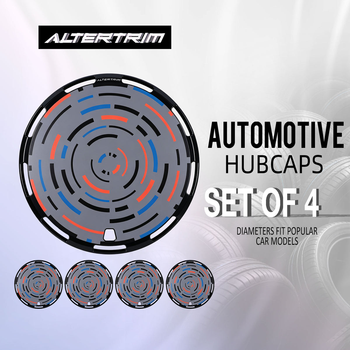 17 Inch Aerodisc Full Coverage Wheel Covers for Universal Steel Wheels