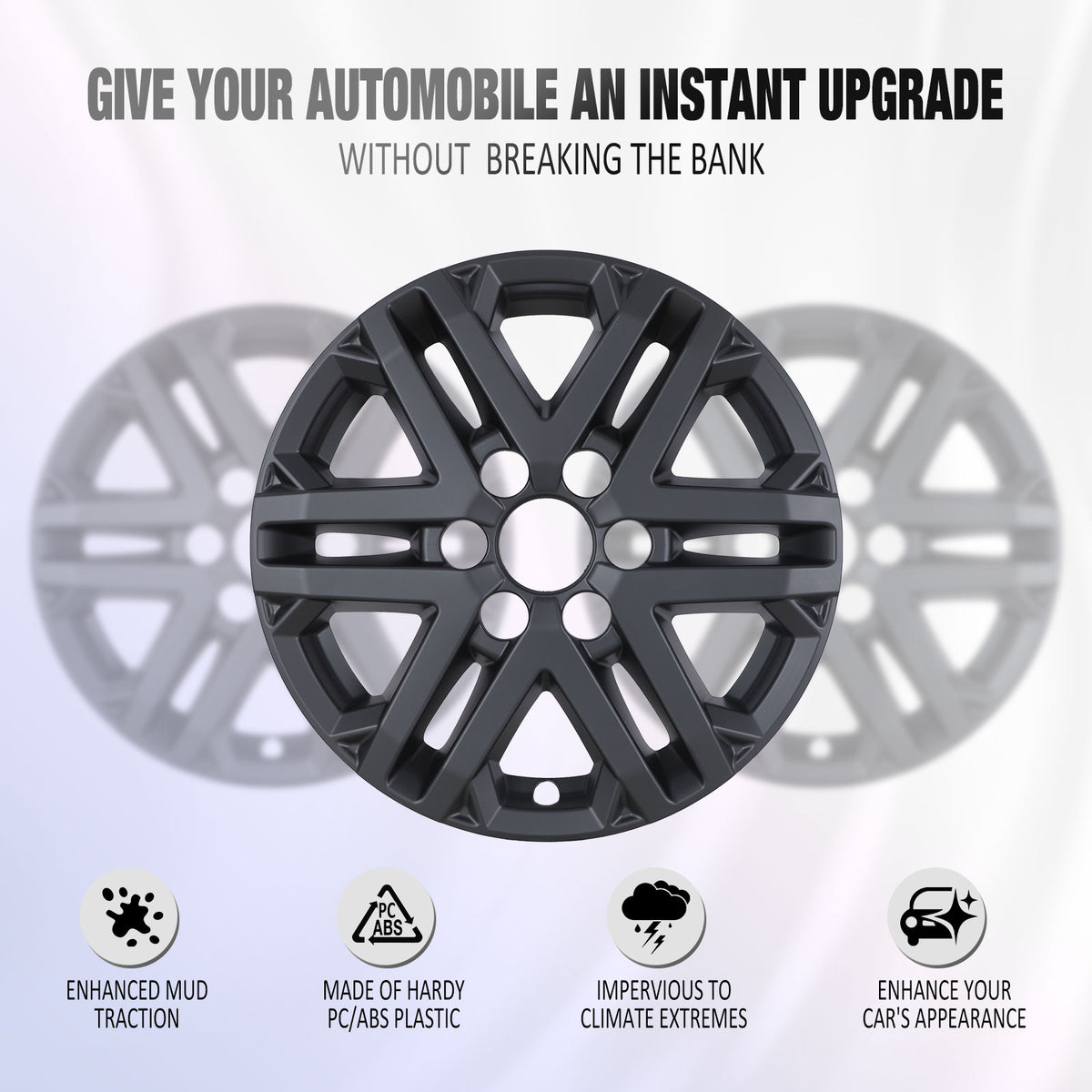 18 Inch Wheel Skins for 2022-2026 TOYOTA TUNDRA/2023-2026 Toyota Sequoia - Matte Black
