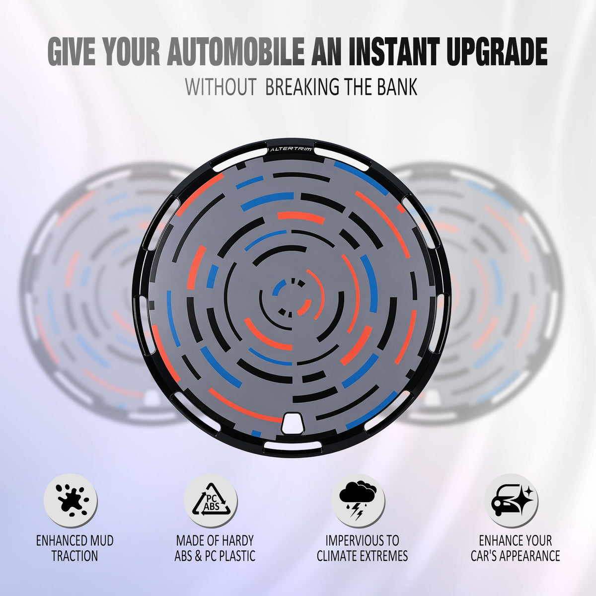 17 Inch Aerodisc Full Coverage Wheel Covers for Universal Steel Wheels