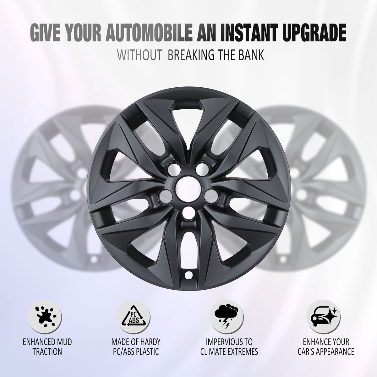 17 Inch Wheel Skins for 2021-2025 TOYOTA SIENNA - Matte Black