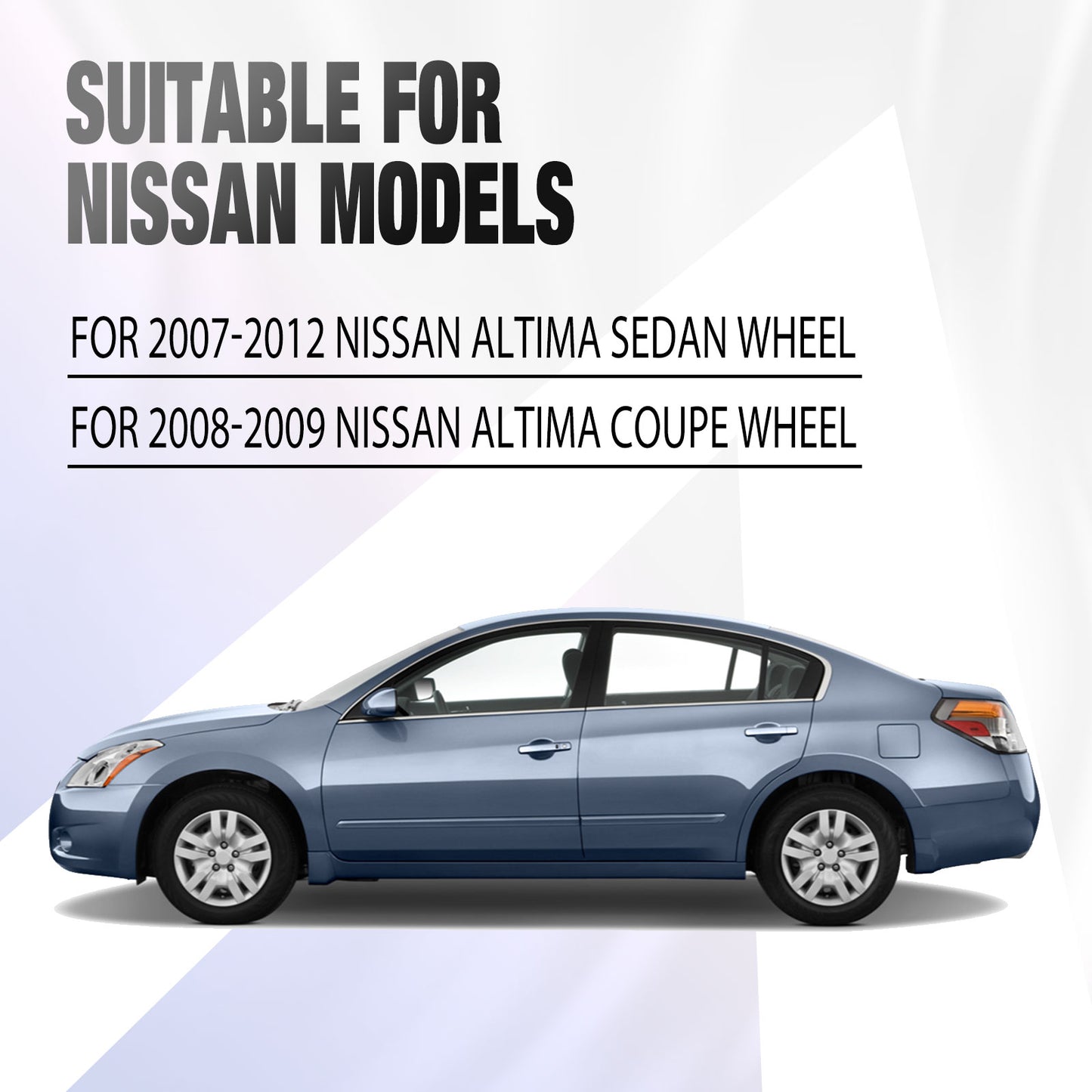 16 Inch Wheel Hubcaps for 2007-2012 Nissan Altima Sedan/2008-2009 Nissan Altima Coupe - Chrome