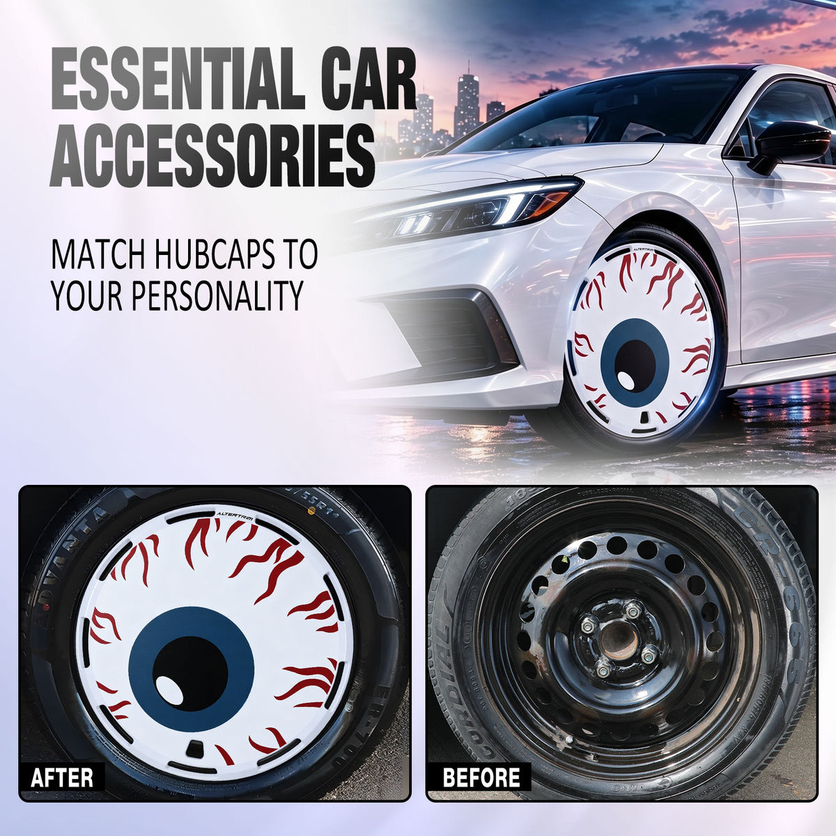 16 Inch Aero disc Full Coverage Wheel Covers for Universal Steel Wheels