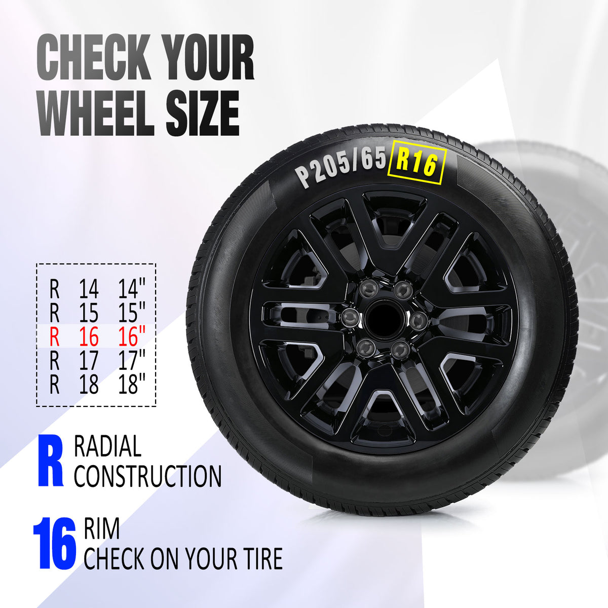 17 Inch Wheel Skins for 2014-2021 Nissan Frontier - Black Lacquer